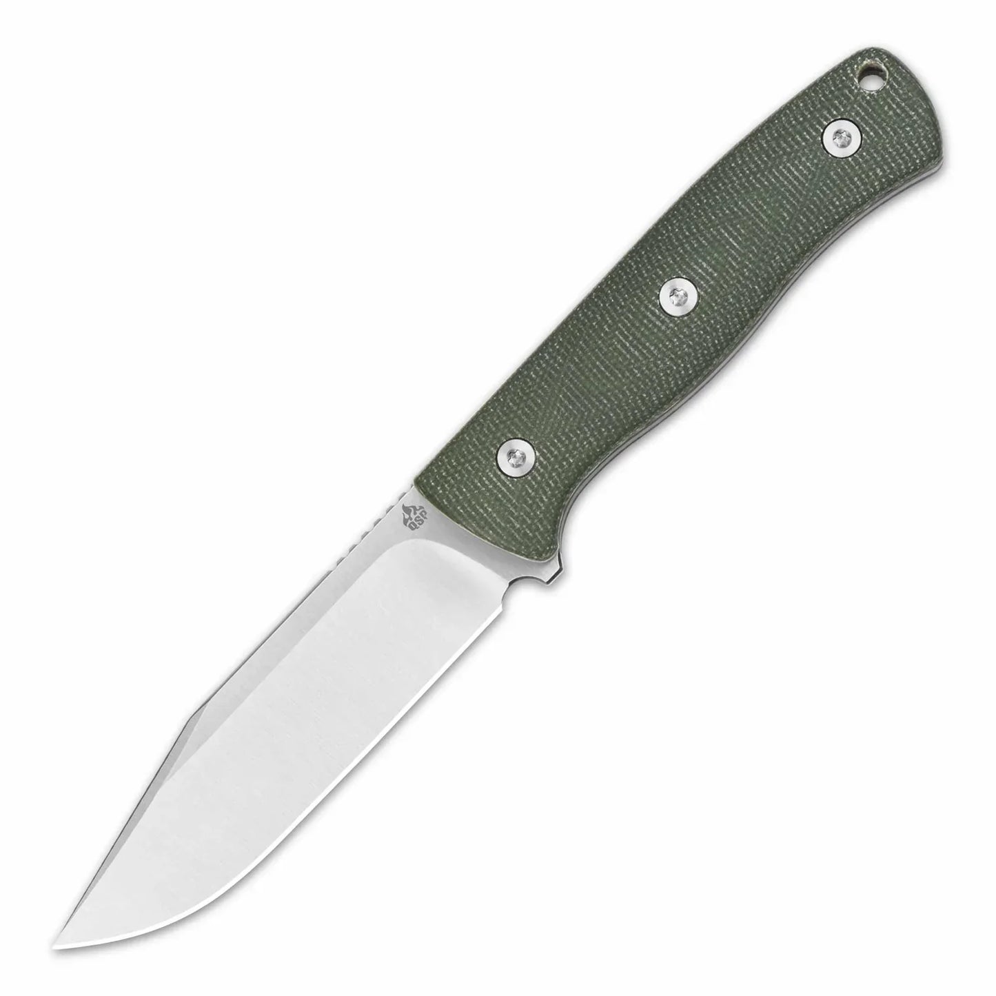 QSP Bison 4.5" D2 blade Green micarta QS134-C