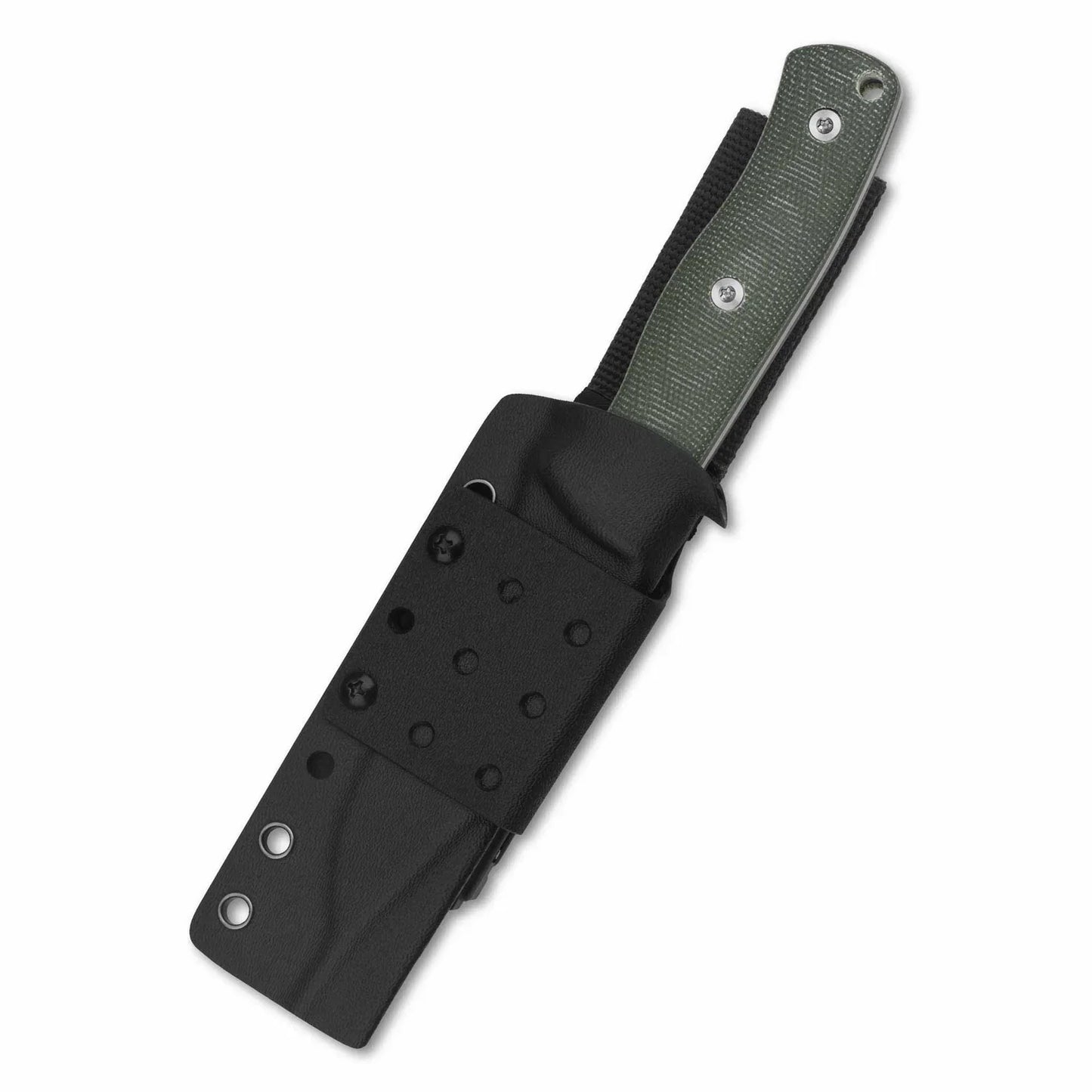 QSP Bison 4.5" D2 blade Green micarta QS134-C