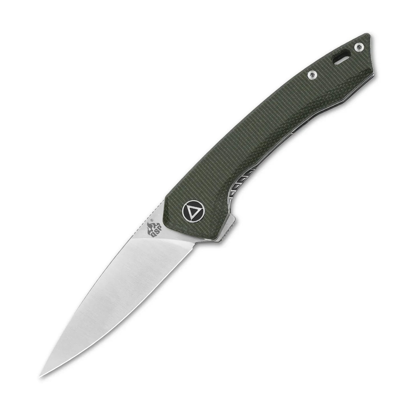 QSP Leopard 3.0" 14C28N Green Micarta QS135-C