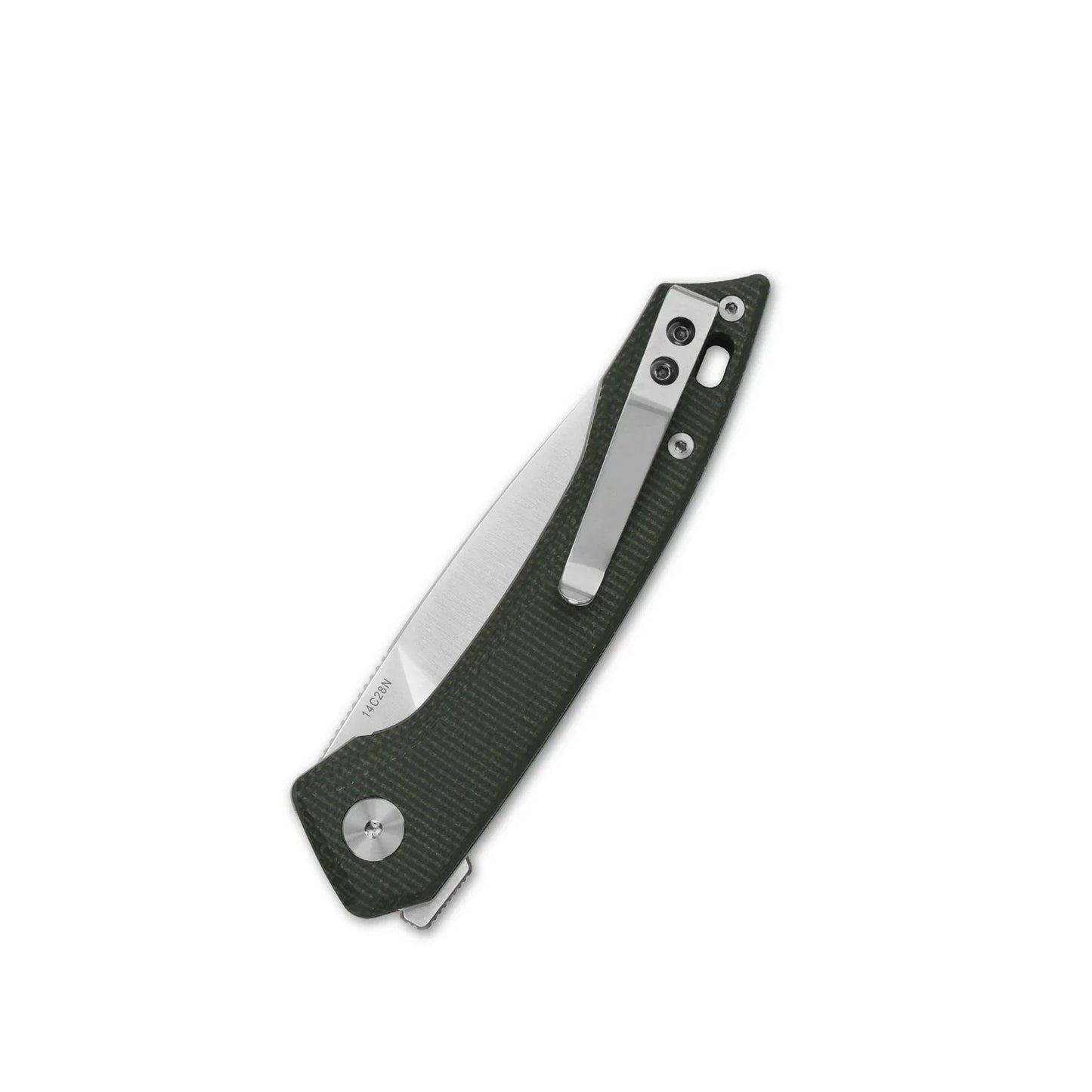 QSP Leopard 3.0" 14C28N Green Micarta QS135-C
