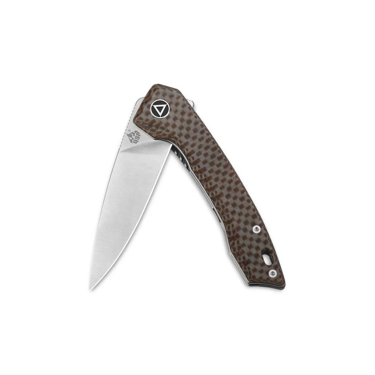 QSP Leopard 3.0" 14C28N Brown texture micarta QS135-D