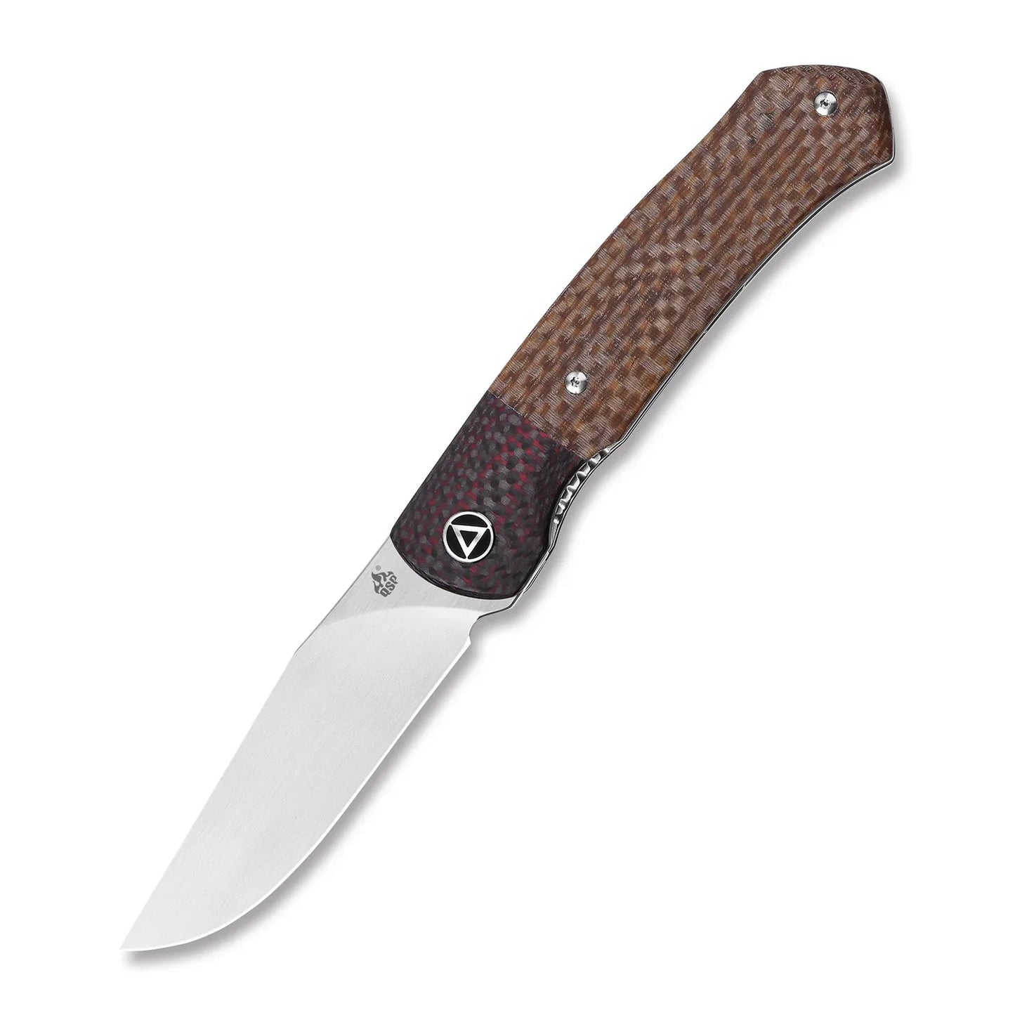 QSP Gannet 3.375" 154CM, satin finish Carbon fiber bolster with micarta handle QS137-B
