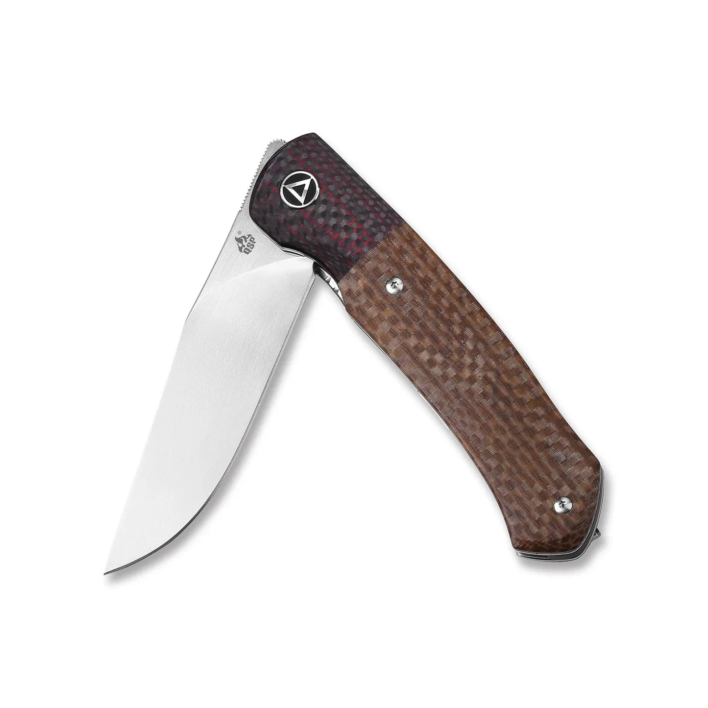 QSP Gannet 3.375" 154CM, satin finish Carbon fiber bolster with micarta handle QS137-B