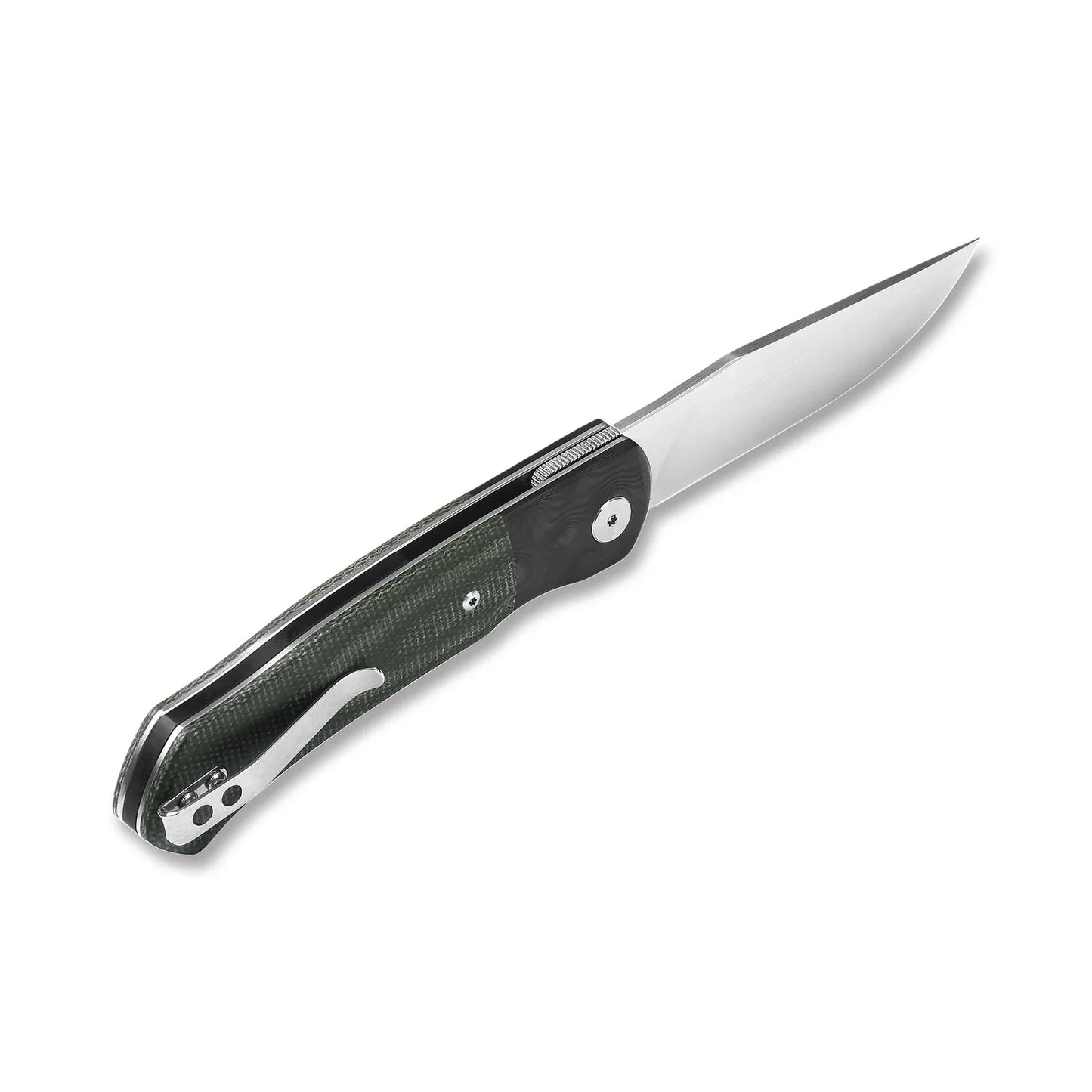 QSP Gannet 3.375" 154CM, satin finish Carbon fiber bolster with micarta handle QS137-C