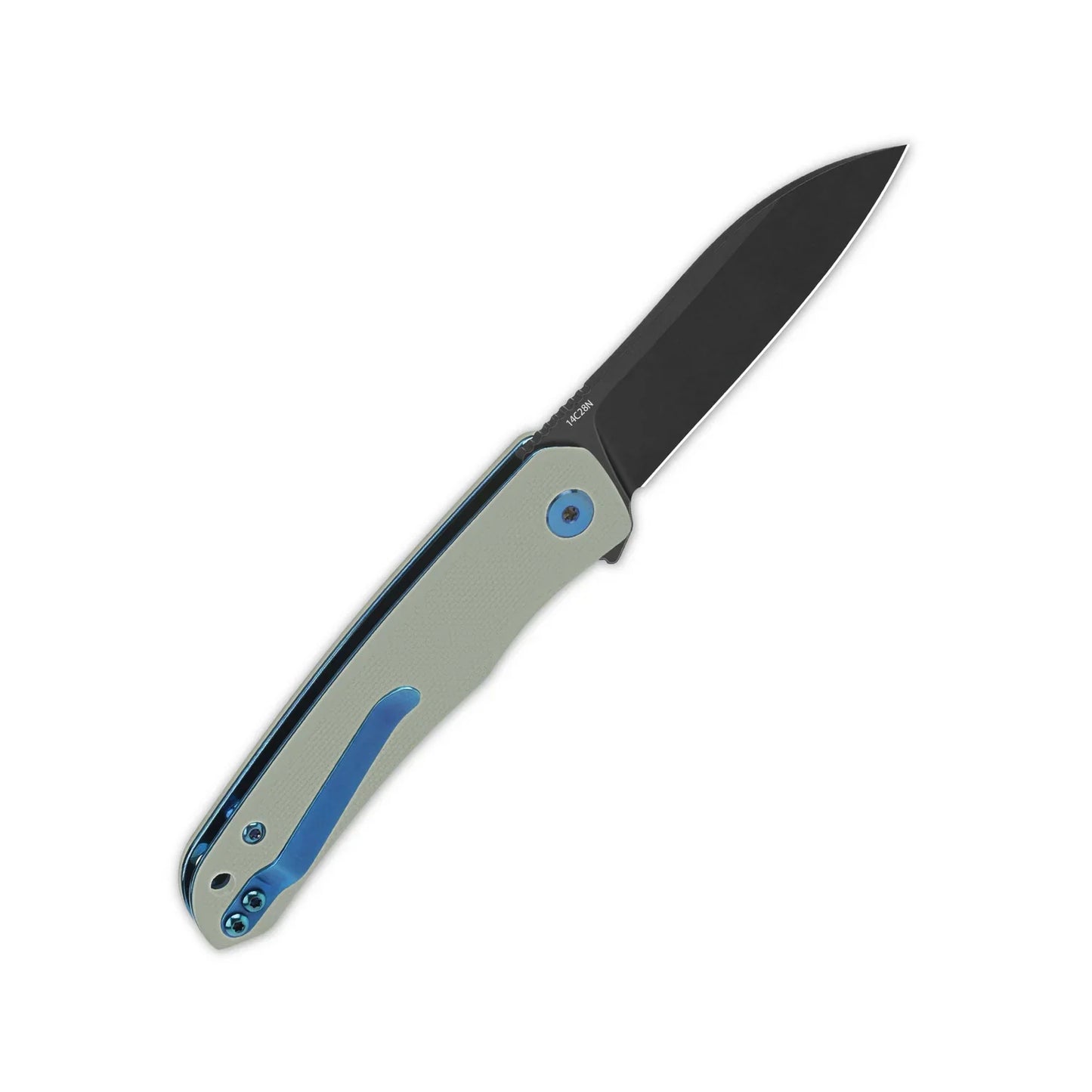 QSP Otter 2.7" 14C28N Black Blade Jade G10 QS140-D2