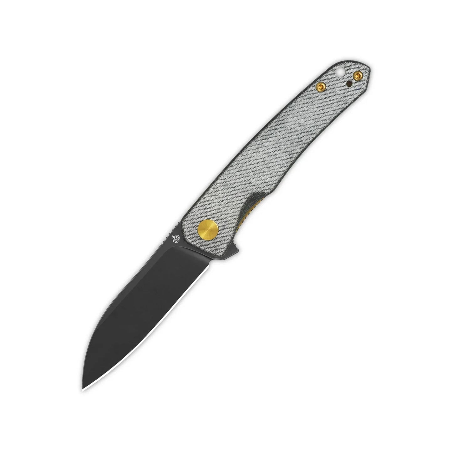QSP Otter 2.7" 14C28N Black Blade Denim Micarta QS140-F2
