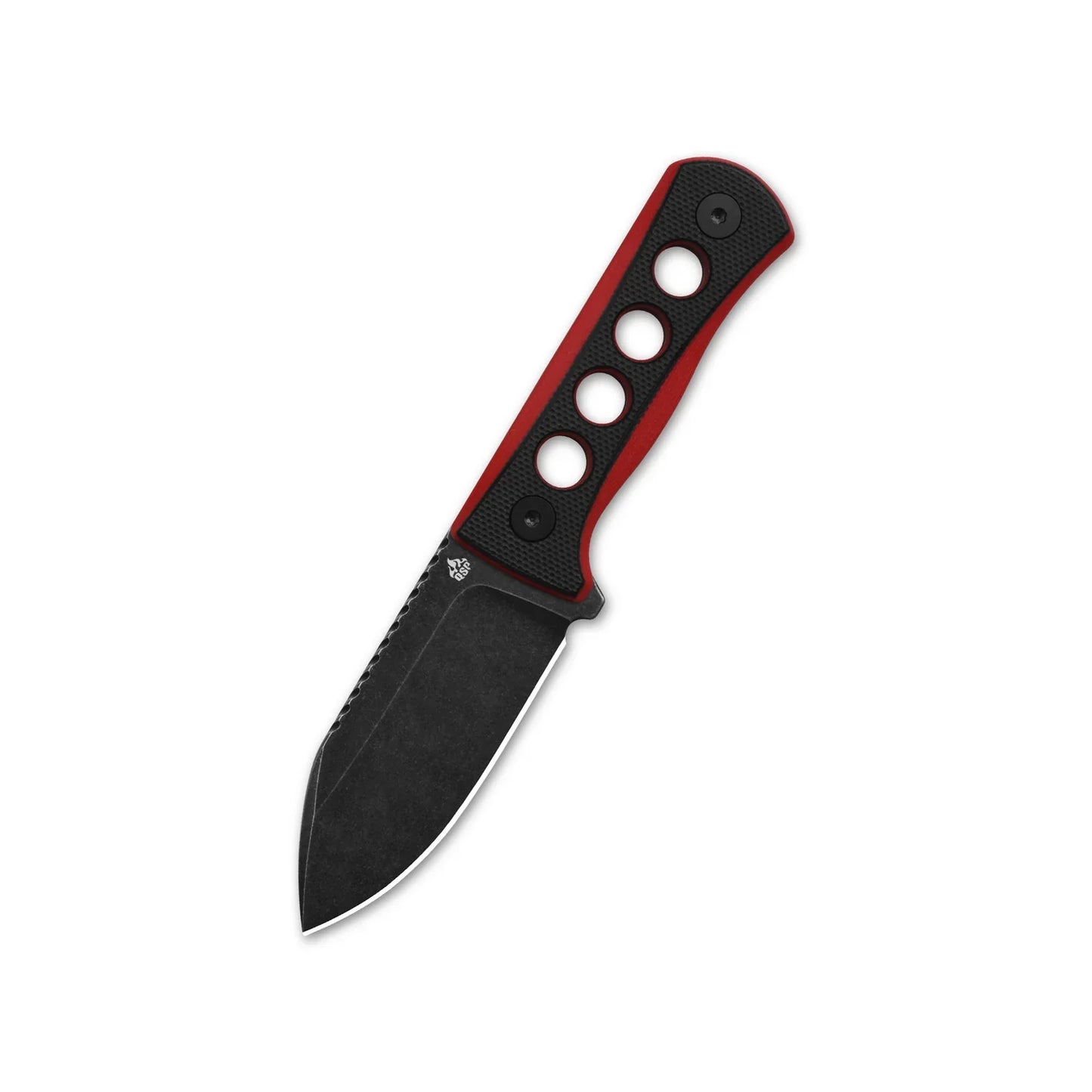 QSP Canary Neck Knife 2.50" 14C28N Black/Red G10 QS141-B2