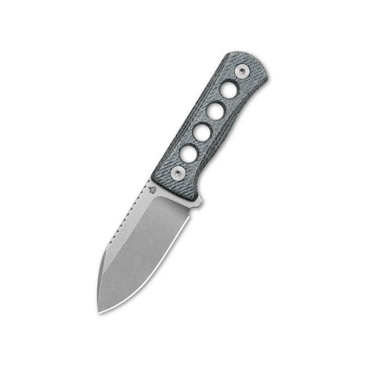 QSP Canary Neck Knife 2.50" 14C28N, Stonewashed Blade Denim Micarta QS141-D1