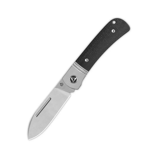 QSP Knife Hedgehog Spear Point 2.92" 14C28N, satin Black Micarta QS142SP-A