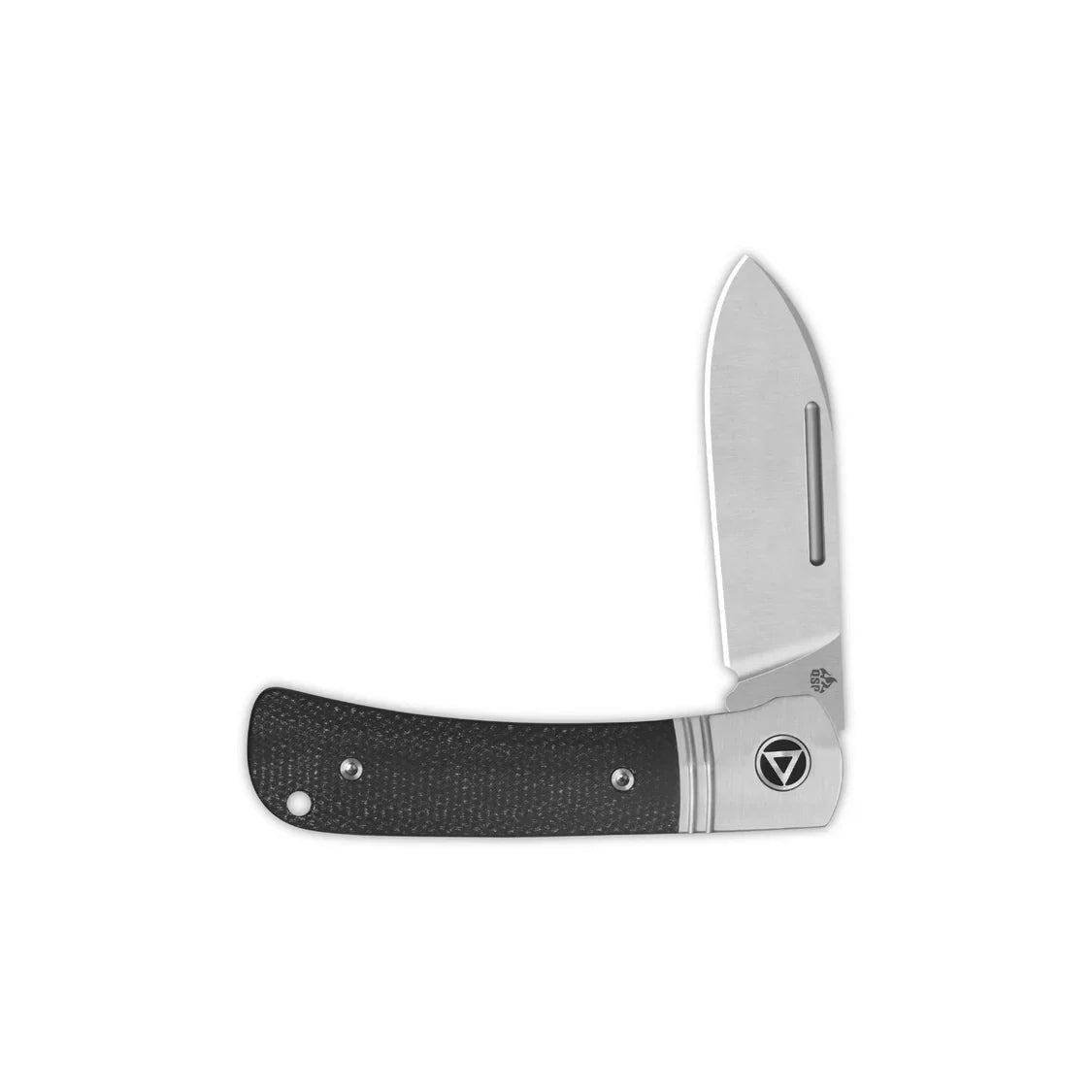 QSP Knife Hedgehog Spear Point 2.92" 14C28N, satin Black Micarta QS142SP-A