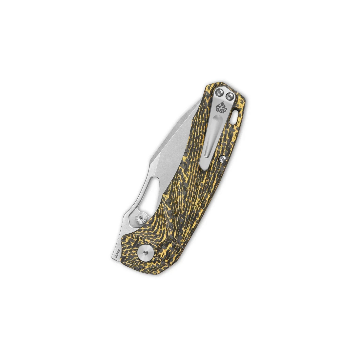 QSP Hornbill 3.25" S35VN Golden CF QS146-A1