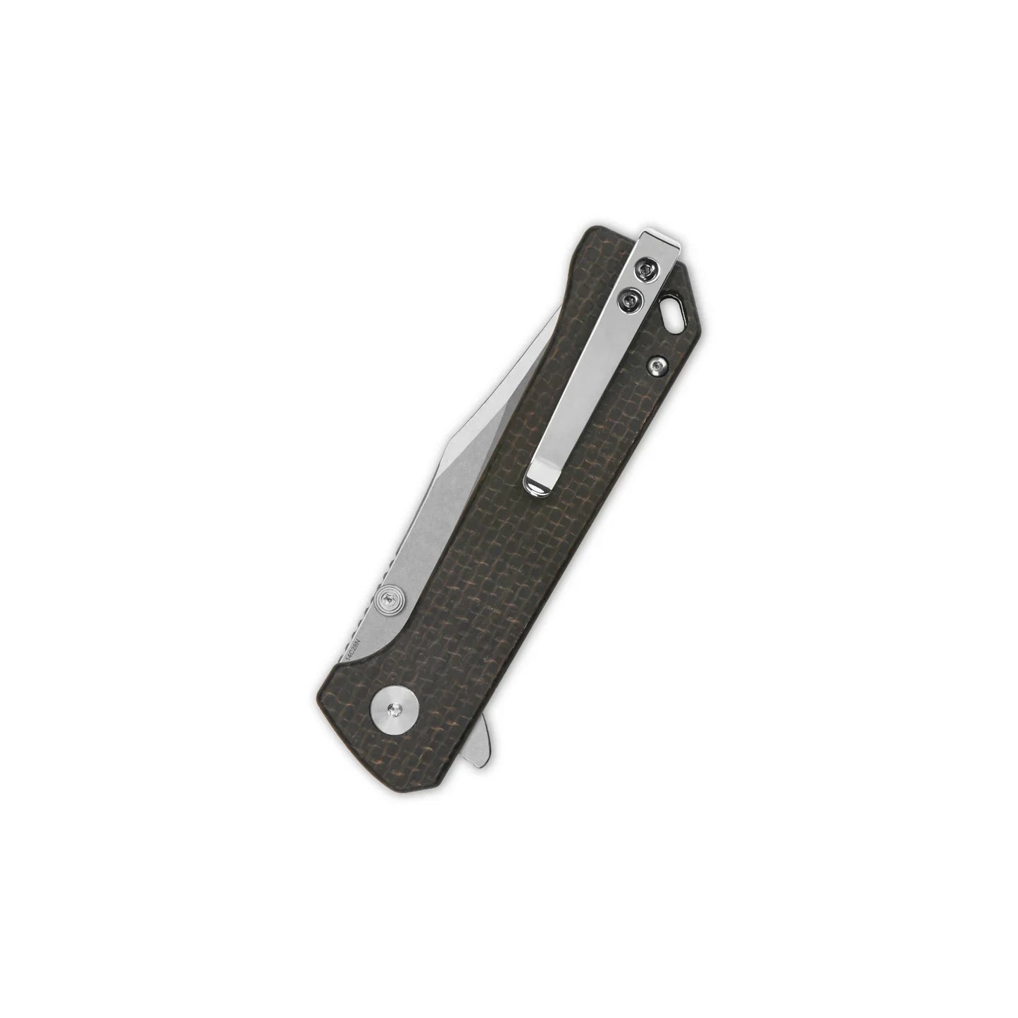 QSP Grebe 3.00" 14C28N Dark Brown Micarta QS147-A1