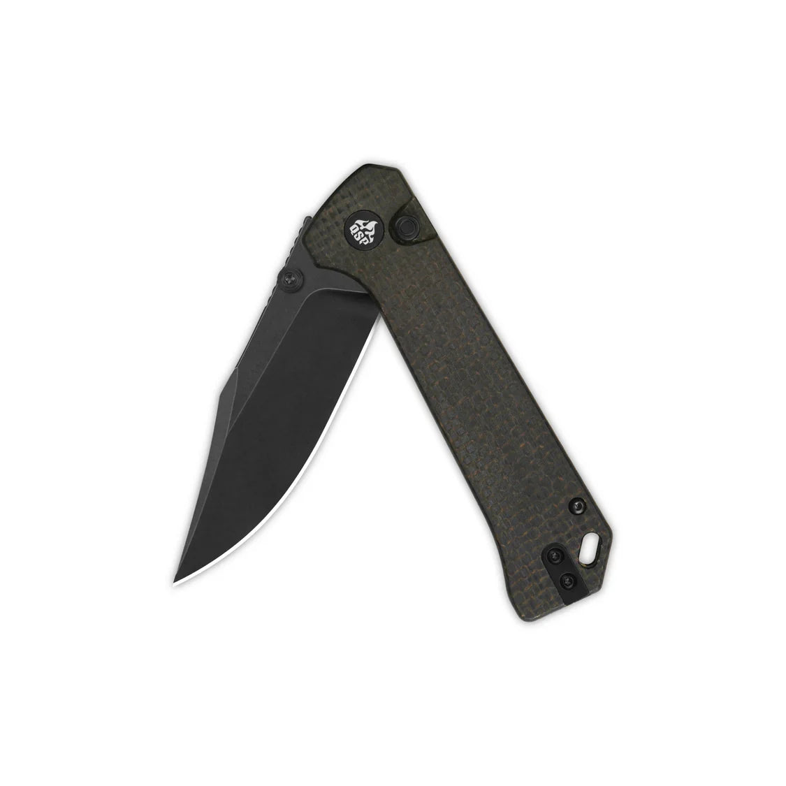 QSP Knife Grebe 3.00'' 14C28N Dark Brown Micarta QS147-A2