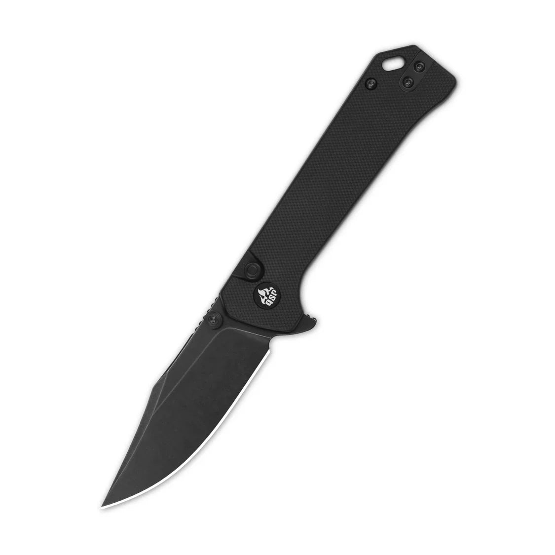 QSP Knife Grebe 3.00'' 14C28N Black G10 QS147-C2