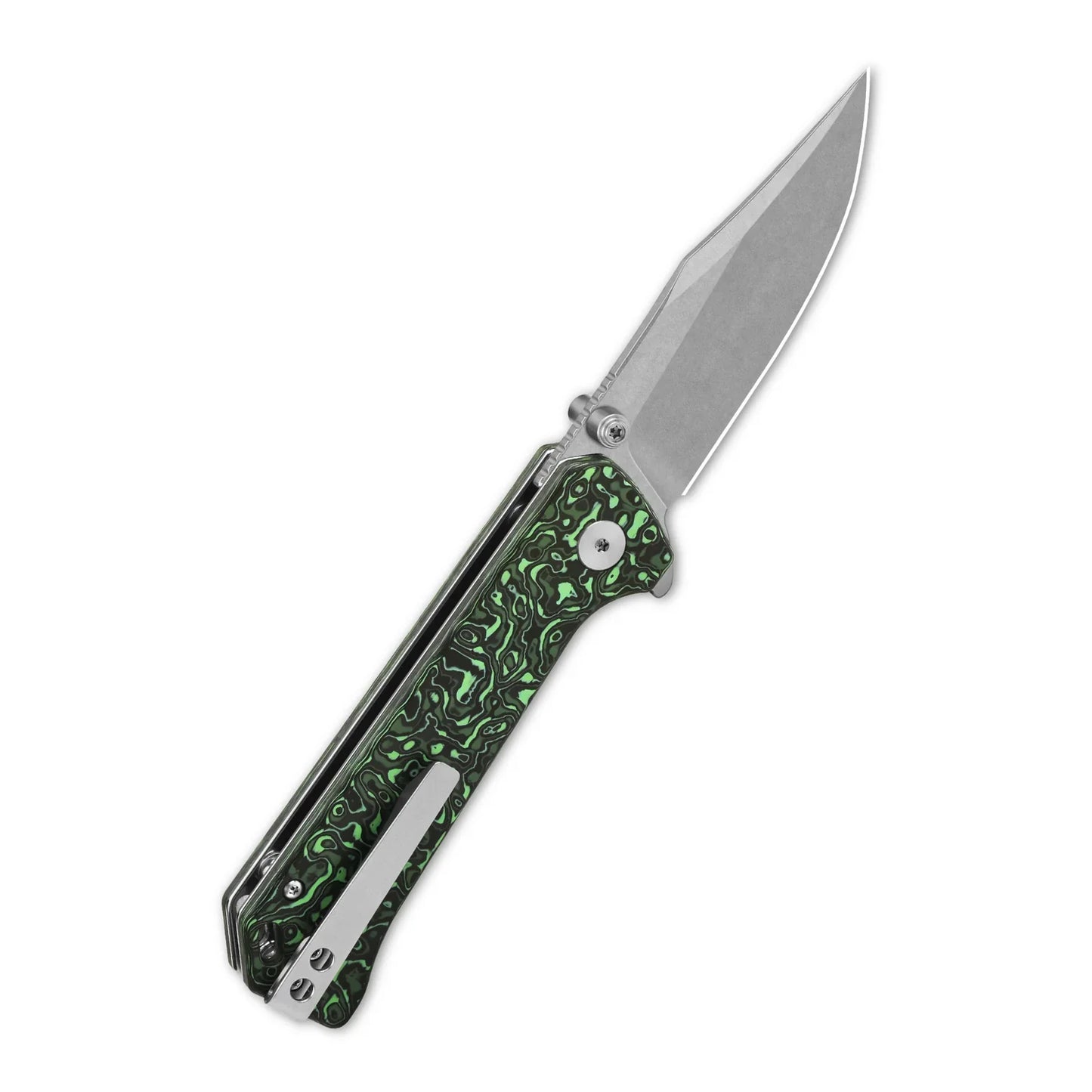 QSP Grebe 3.00" S35VN Green camo CF QS147-G1