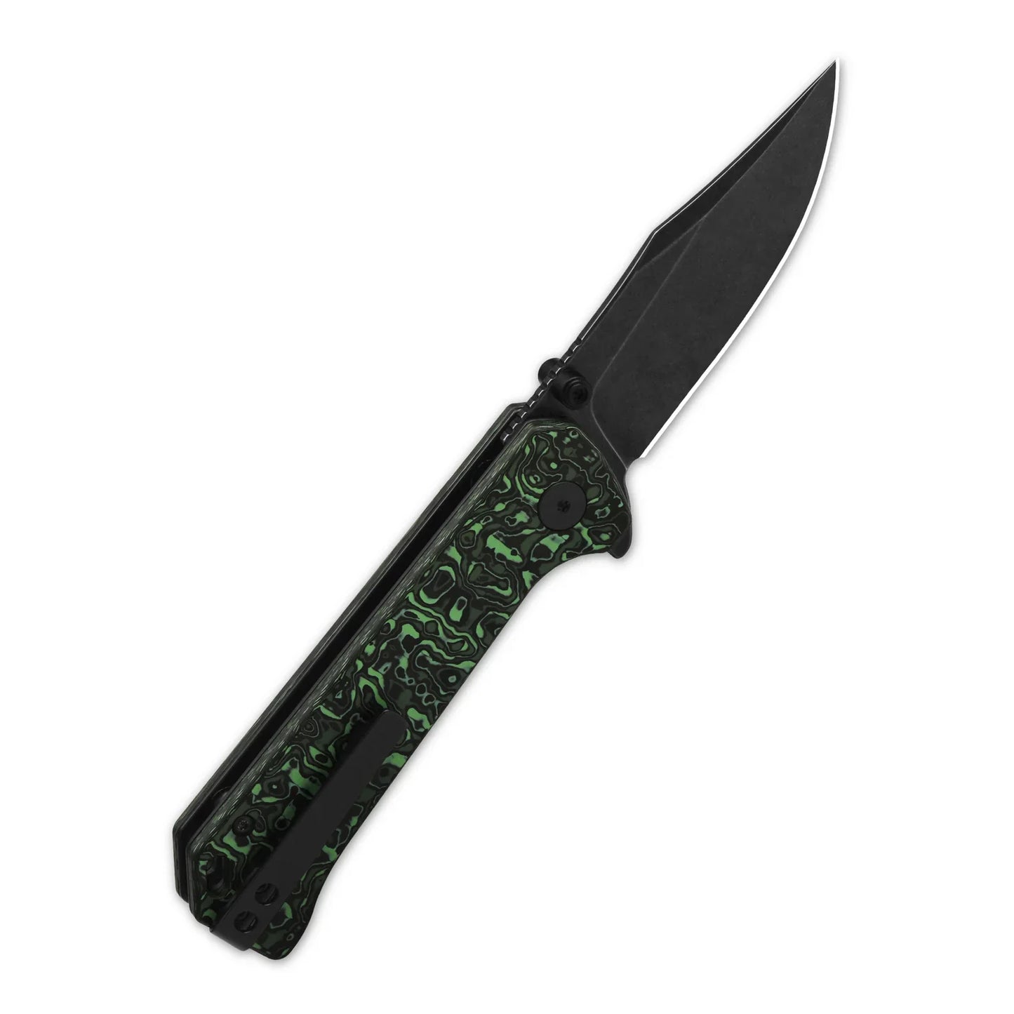 QSP Grebe 3.00" S35VN Green camo CF QS147-G1