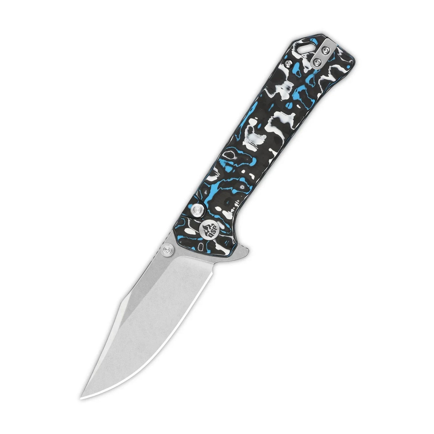 QSP Grebe 3.00" S35VN Blue camo CF QS147-H1