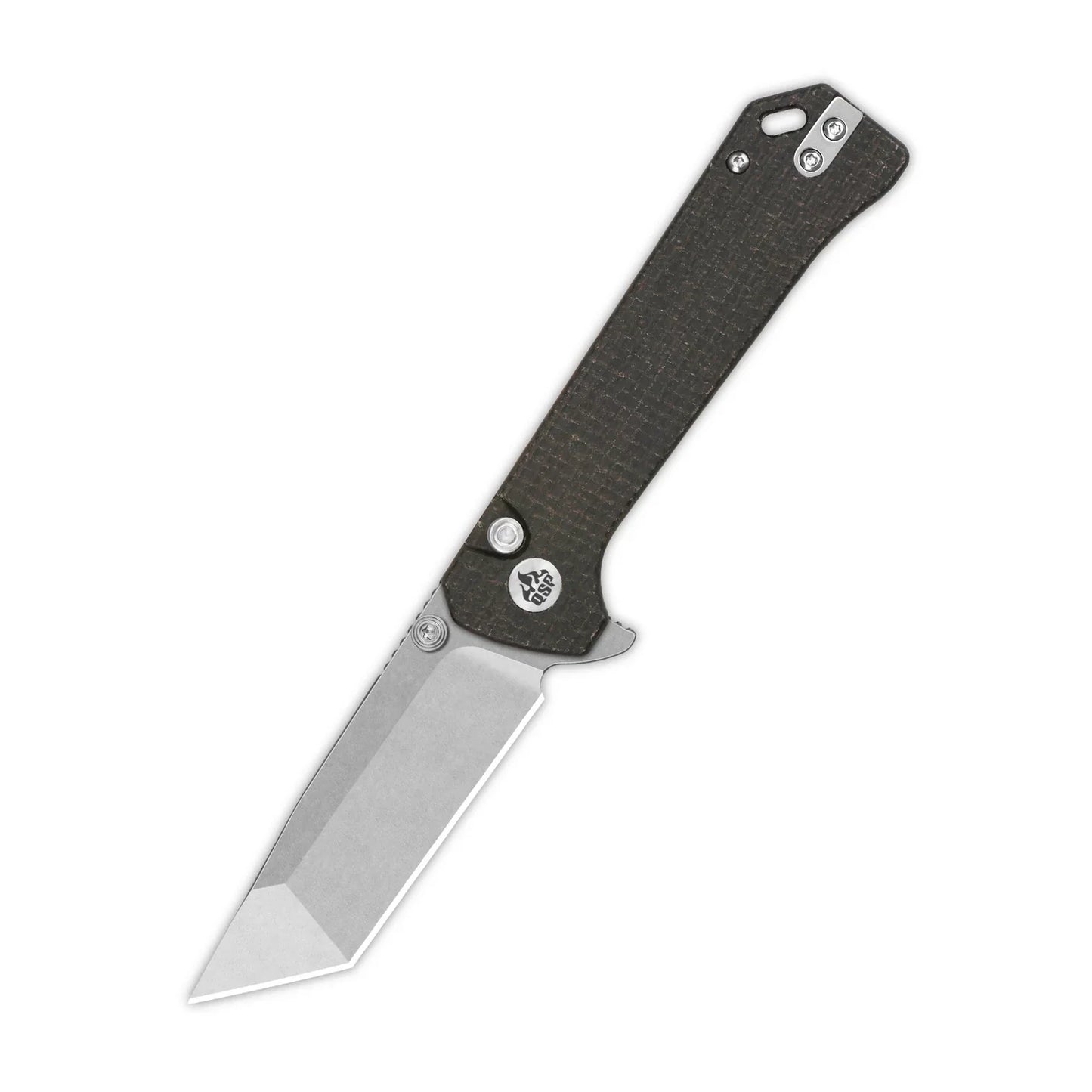QSP Grebe T 3.00" 14C28N Dark Brown Micarta QS148-A1
