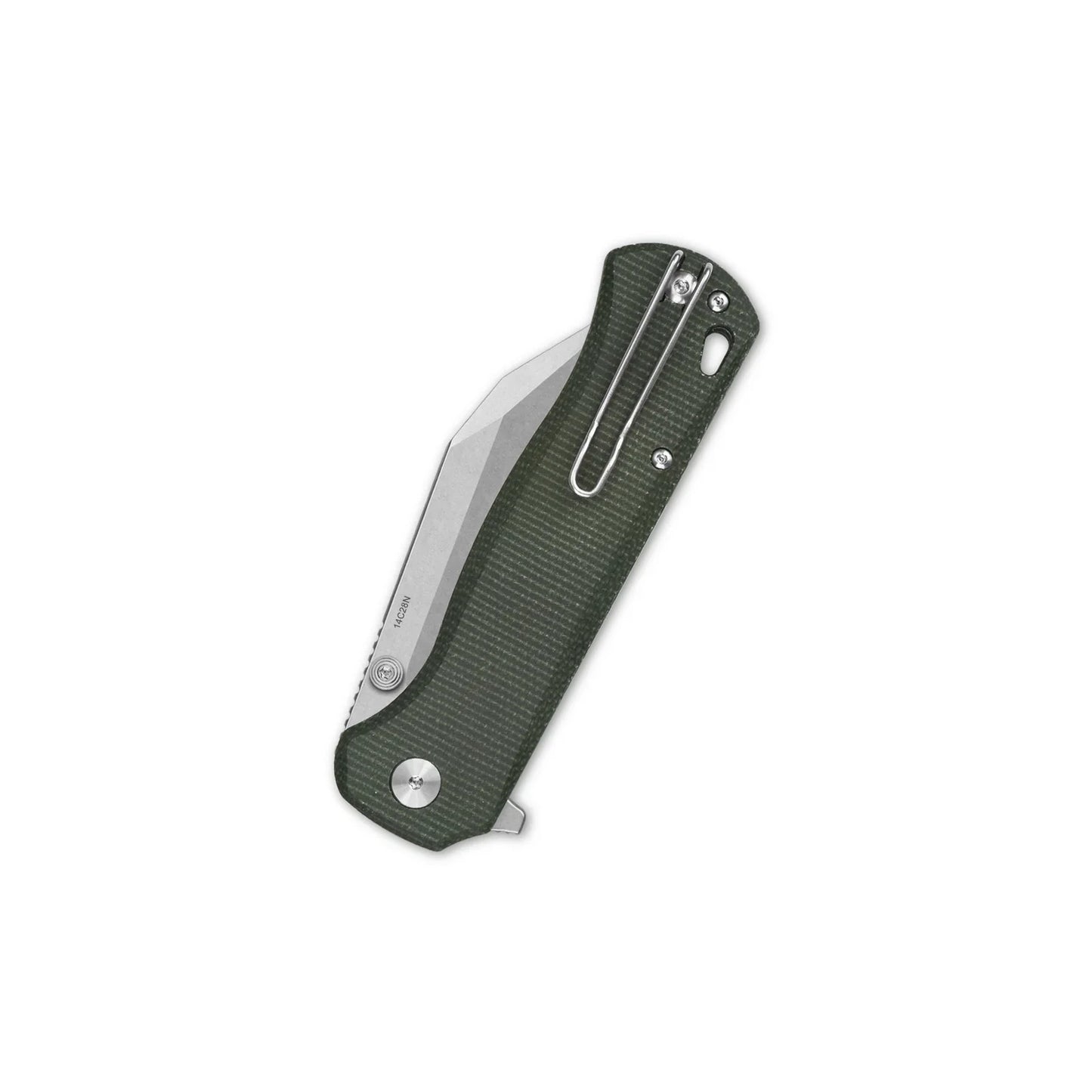 QSP Swordfish 3.625" 14C28N Green Micarta QS149-B1