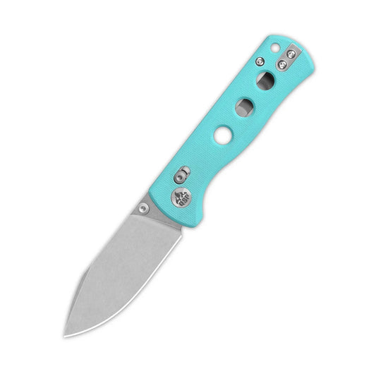 QSP Canary Glyde 3.74" 14C28N, stonewashed Tiffany Blue G10 QS150GL-C1