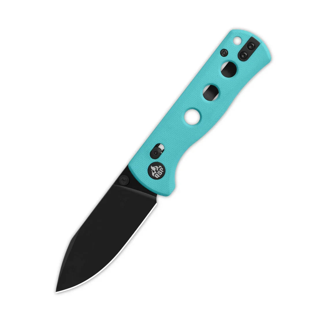 QSP Knife Canary Glyde 2.84'' 14C28N, black Tiffany Blue G10 QS150GL-C2
