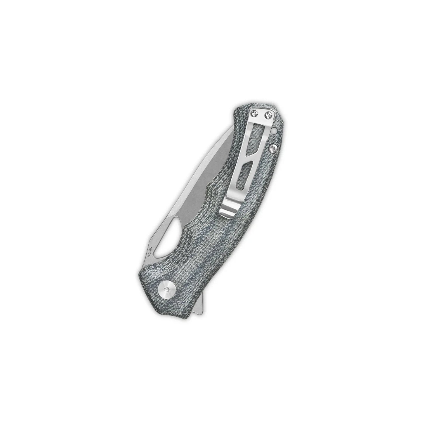 QSP Gorilla 3.375" 14C28N Denim Micarta QS153-B1