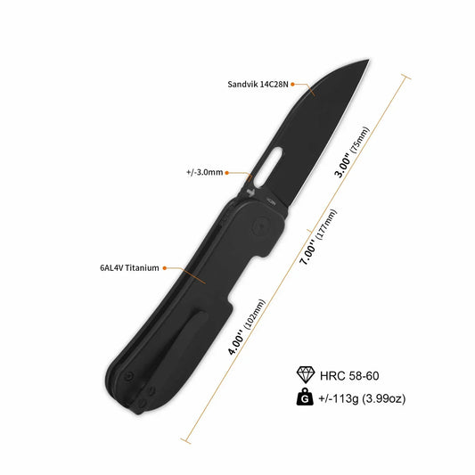 QSP Variant PE 3.00"14C28N Titanium QS154-F