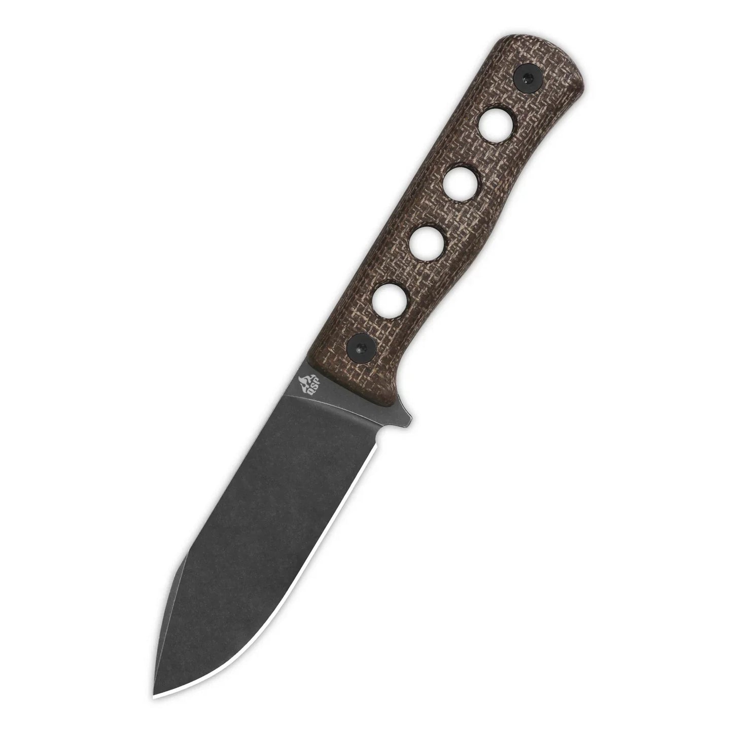 QSP Canary 4.25" Cr8Mo2VSi(equal to DC53) Dark Brown Rough Micarta QS155-A2