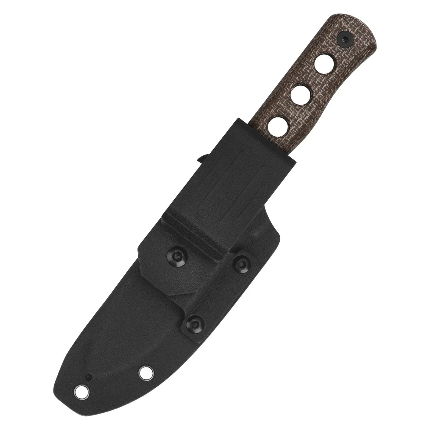 QSP Canary 4.25" Cr8Mo2VSi(equal to DC53) Dark Brown Rough Micarta QS155-A2