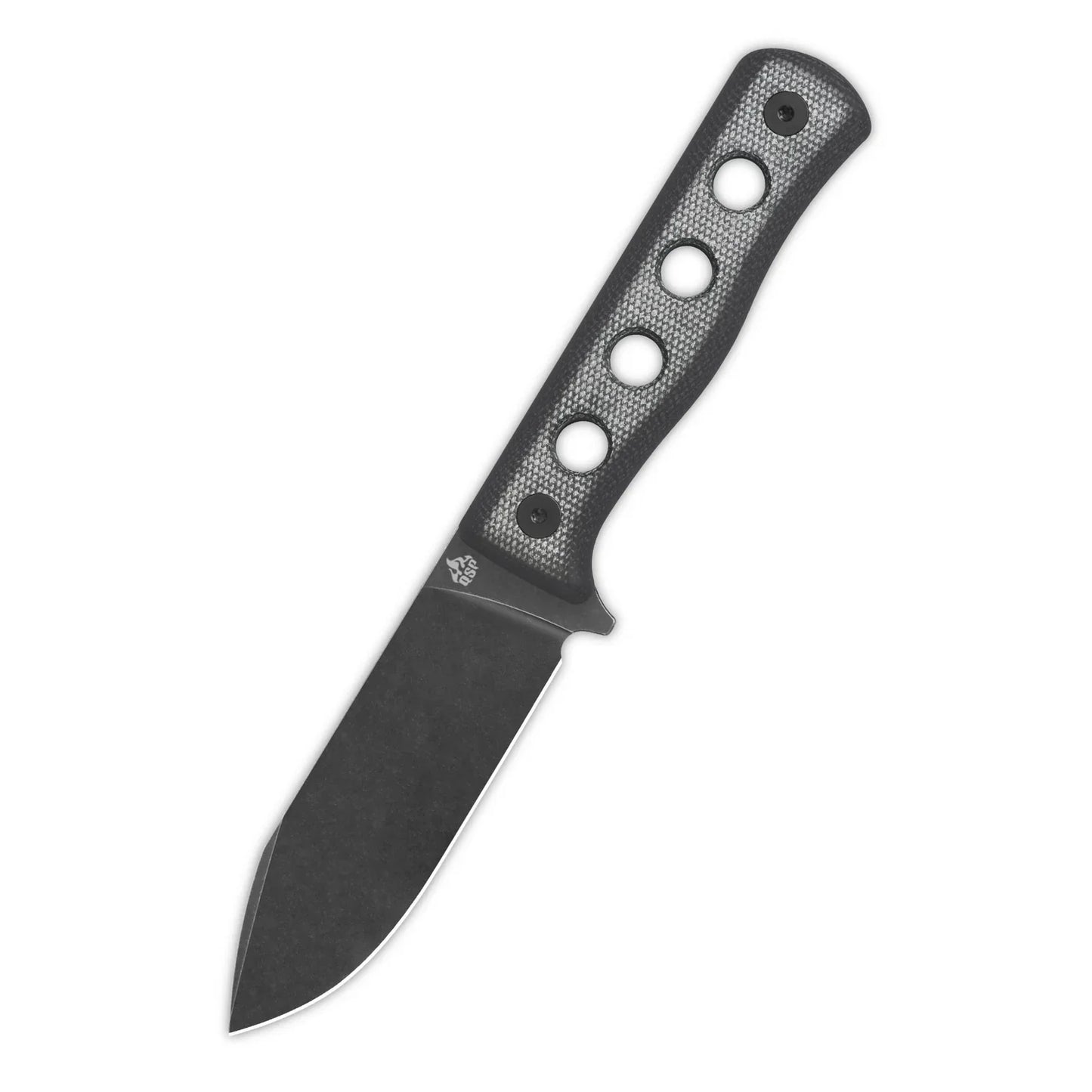 QSP Canary Fixed 4.25" Cr8Mo2VSi(equal to DC53) Black Micarta Blade QS155-B1