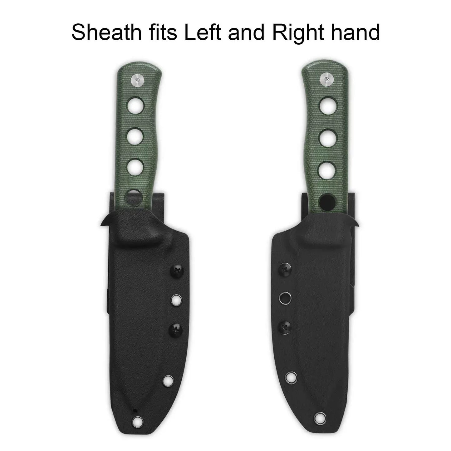 QSP Canary 4.25" Fixed Cr8Mo2VSi(equal to DC53) Green Micarta Blade QS155-C1