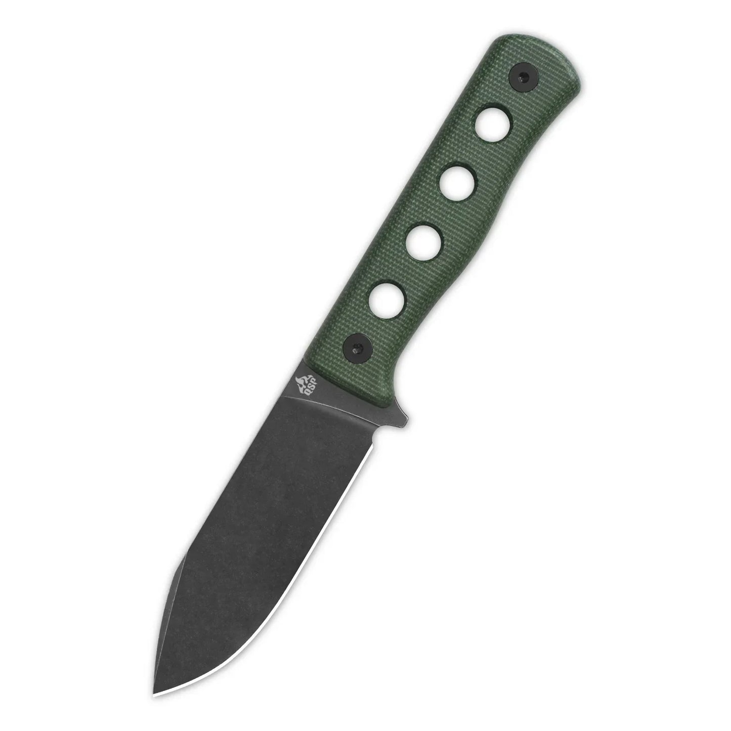 QSP Canary Fixed Blade 4.25" Cr8Mo2VSi(equal to DC53) Green Micarta QS155-C2