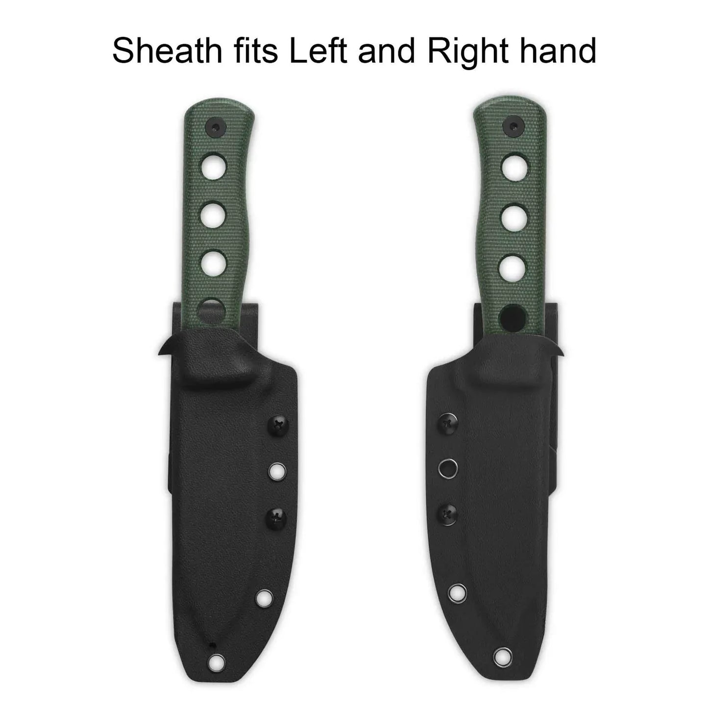 QSP Canary 4.25" Fixed Cr8Mo2VSi(equal to DC53) Green Micarta Blade QS155-C1