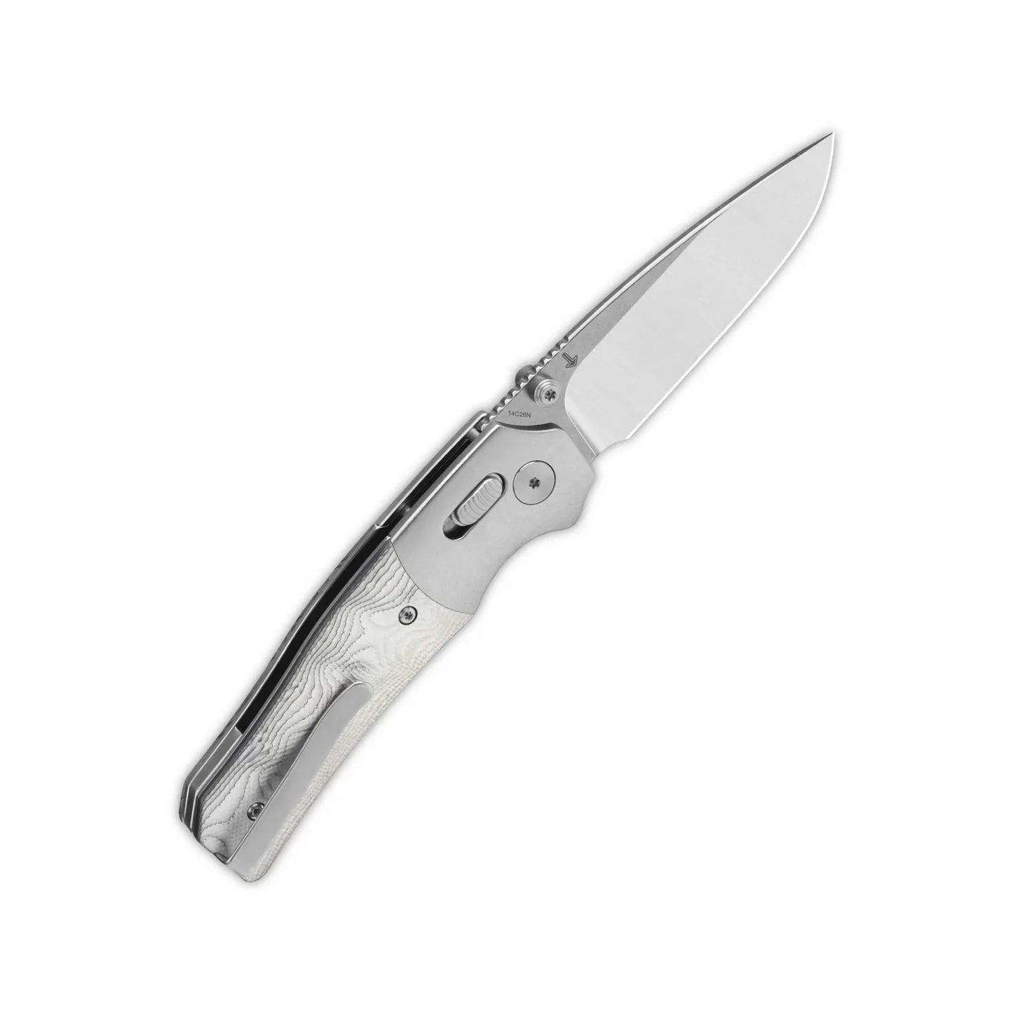 QSP Vault 3.25" 14C28N Blade G10 with Aluminum Foil QS157-E1