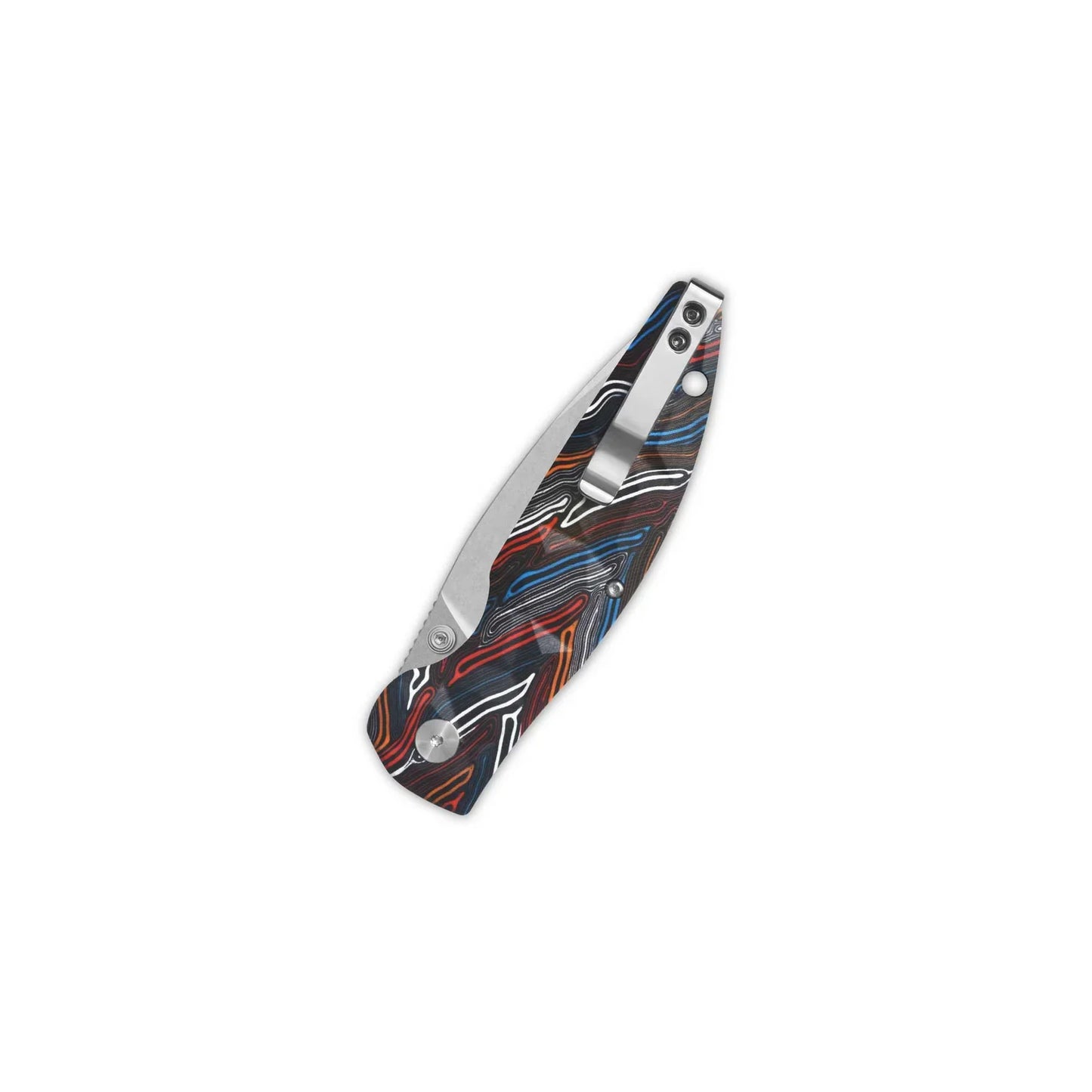 QSP Turtle Punk 3.5" 14C28N, Stonewashed colorful G10 QS158-A1