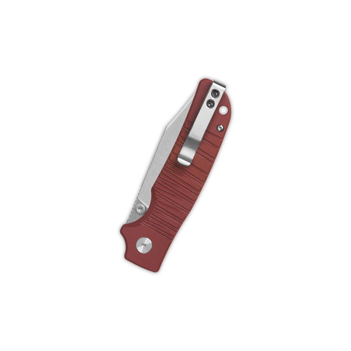 QSP Kali 3.25" 14C28N, Stonewashed Dark Red G10 QS159-A1