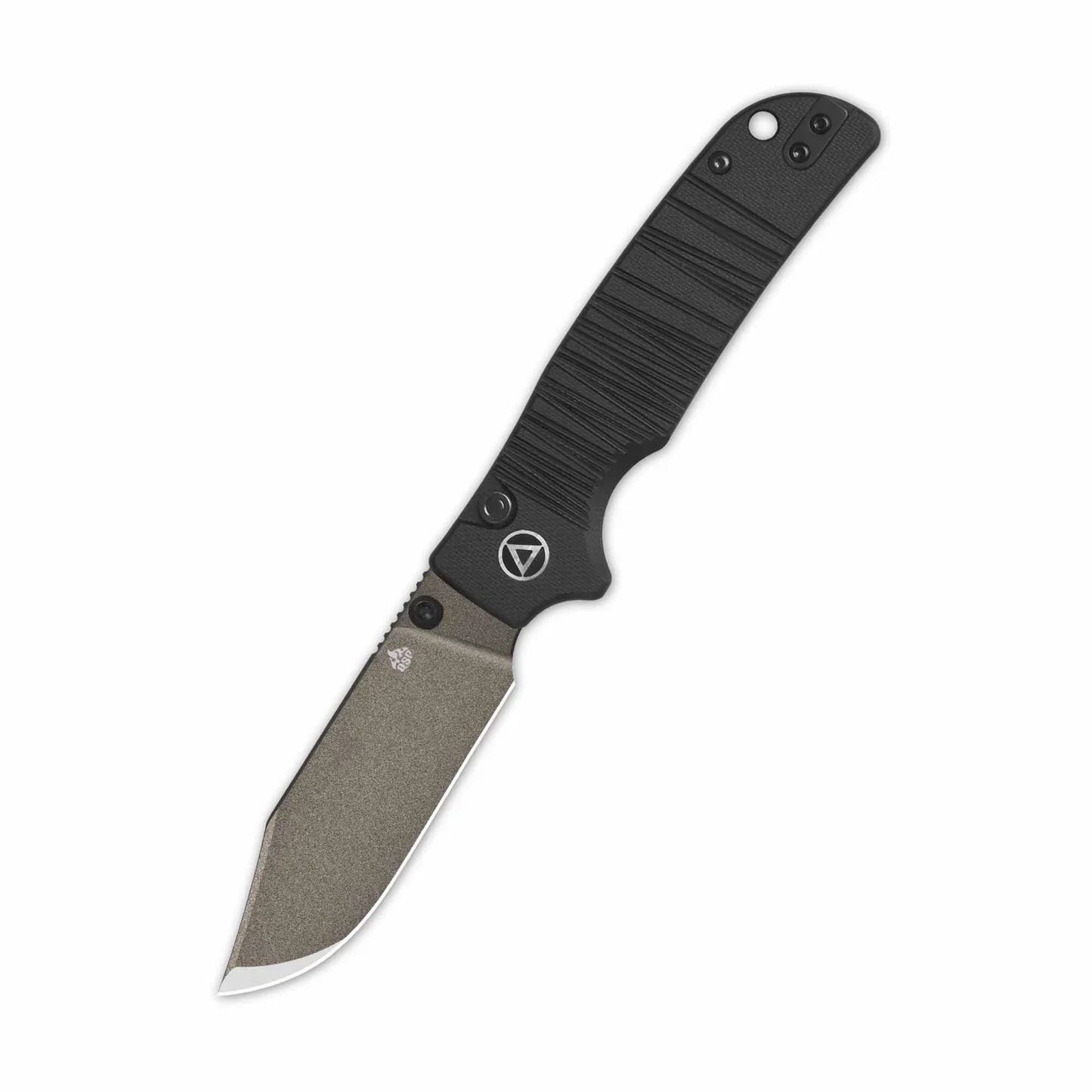 QSP Kali 3.25" 14C28N, Champagne ceramic coated Black G10 QS159-B2