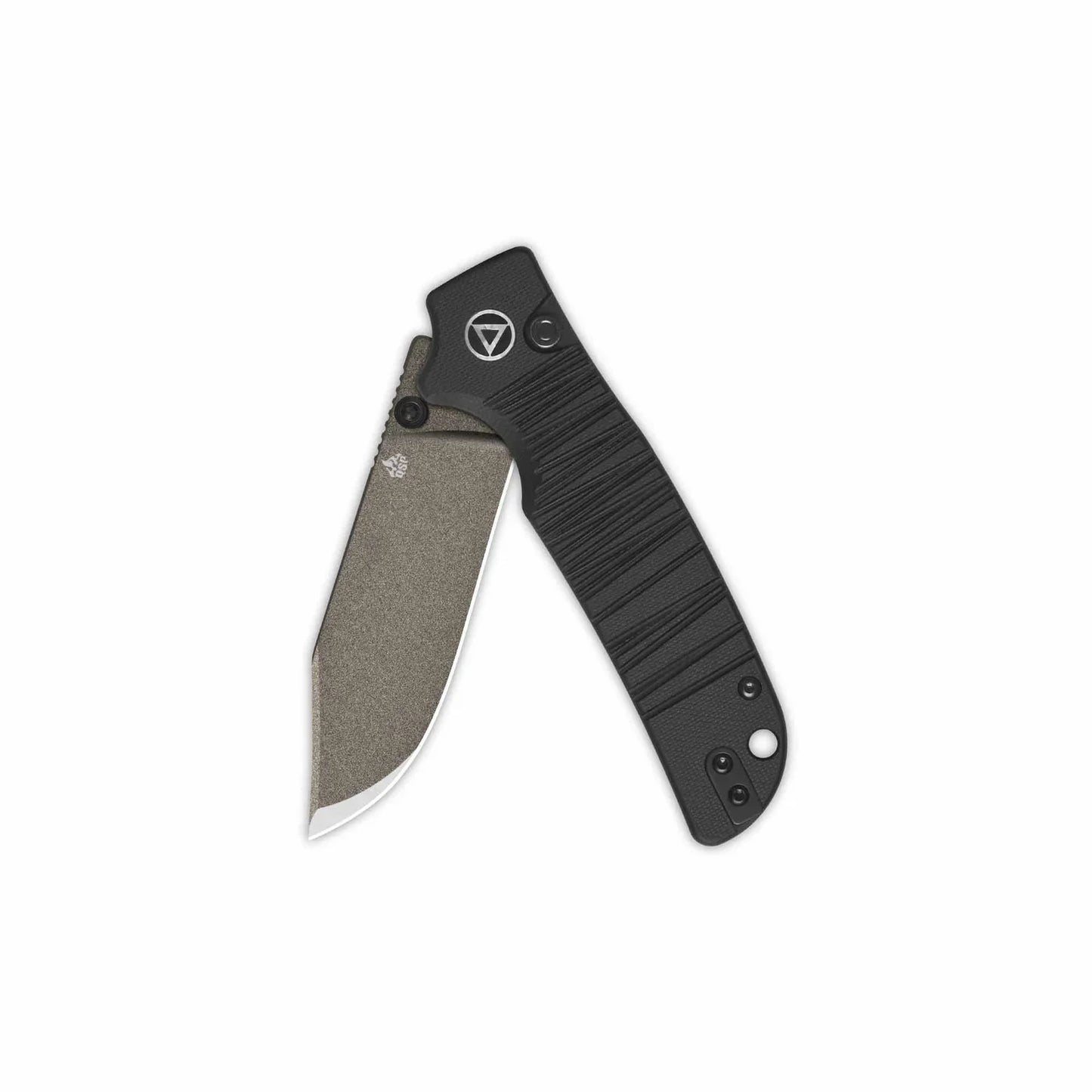 QSP Kali 3.25" 14C28N, Champagne ceramic coated Black G10 QS159-B2