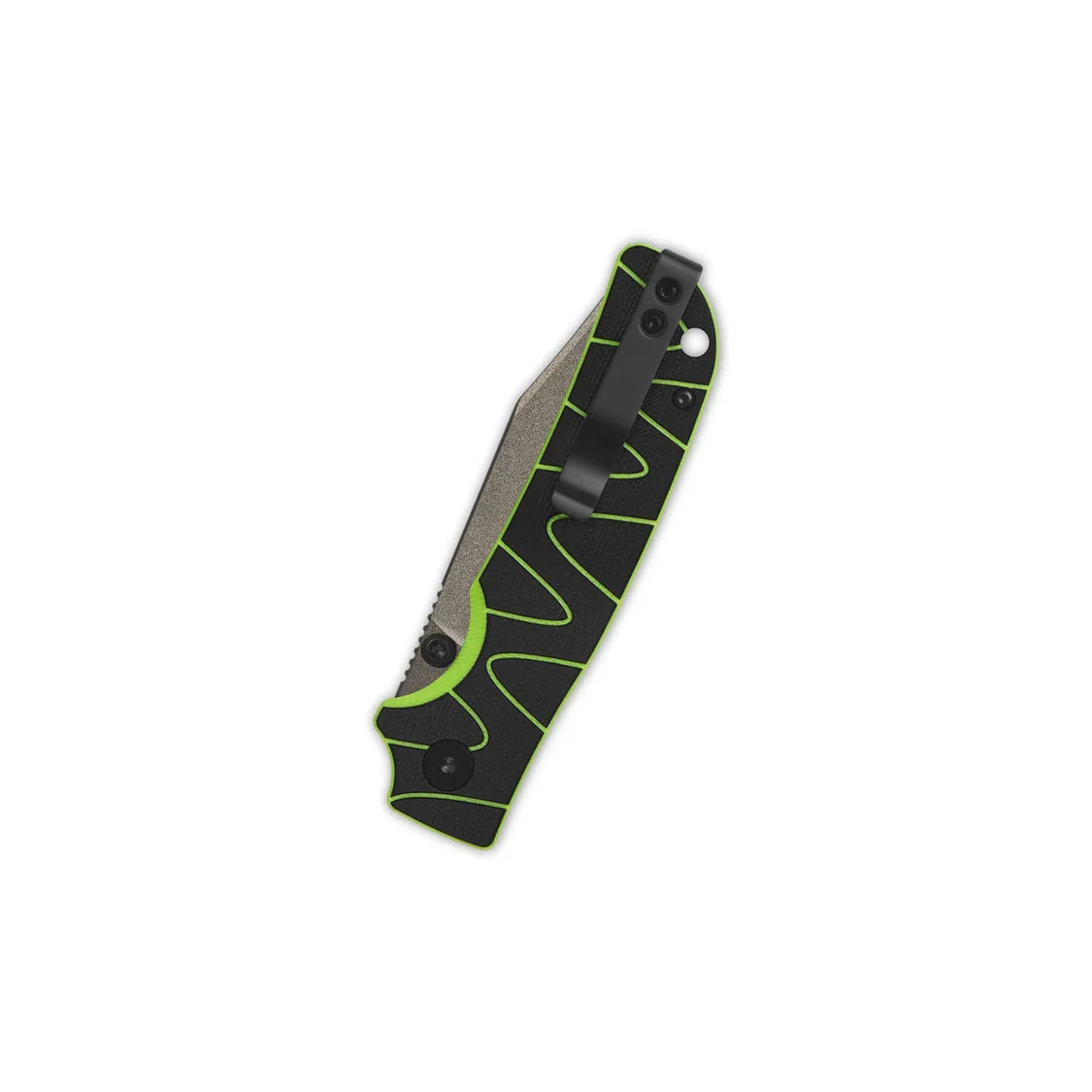 QSP Knife Kali 3.25'' 14C28N, Champagne Ceramic Coated Black/Neon G10 QS159-C2
