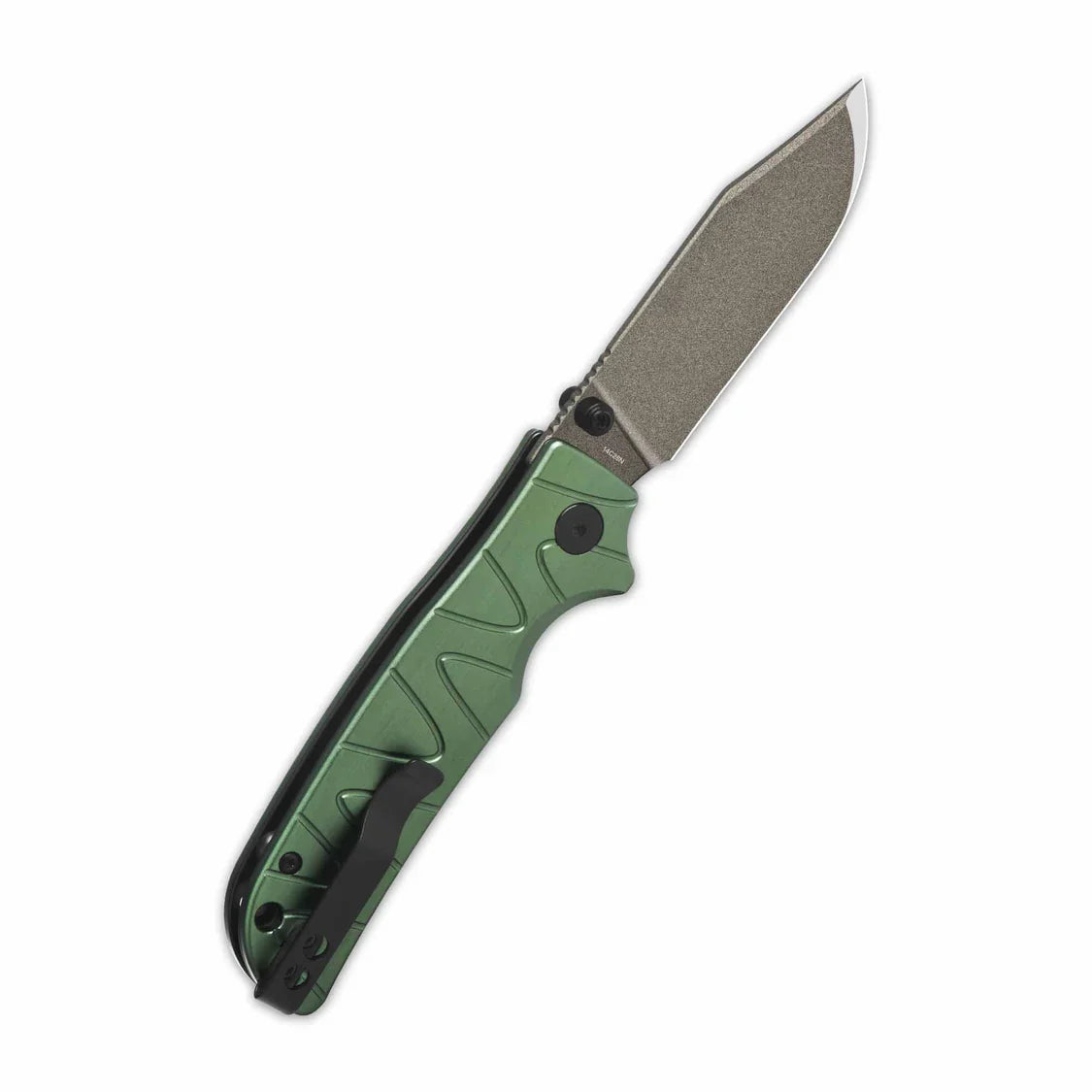 QSP Knife Kali 3.25'' 14C28N, Champagne Ceramic Coated Green Aluminium QS159-E2
