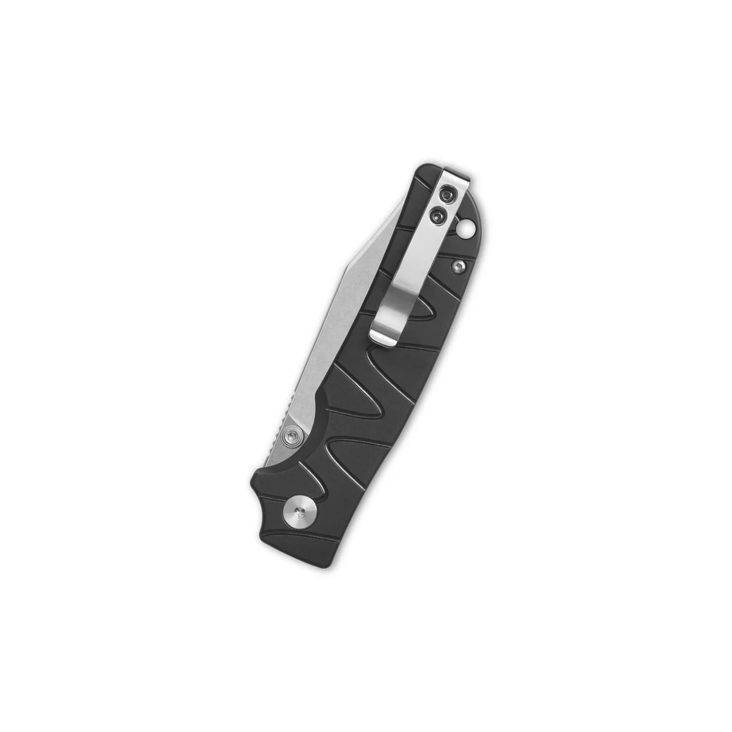 QSP Kali 3.25" 14C28N, Stonewashed Black Aluminium QS159-F1