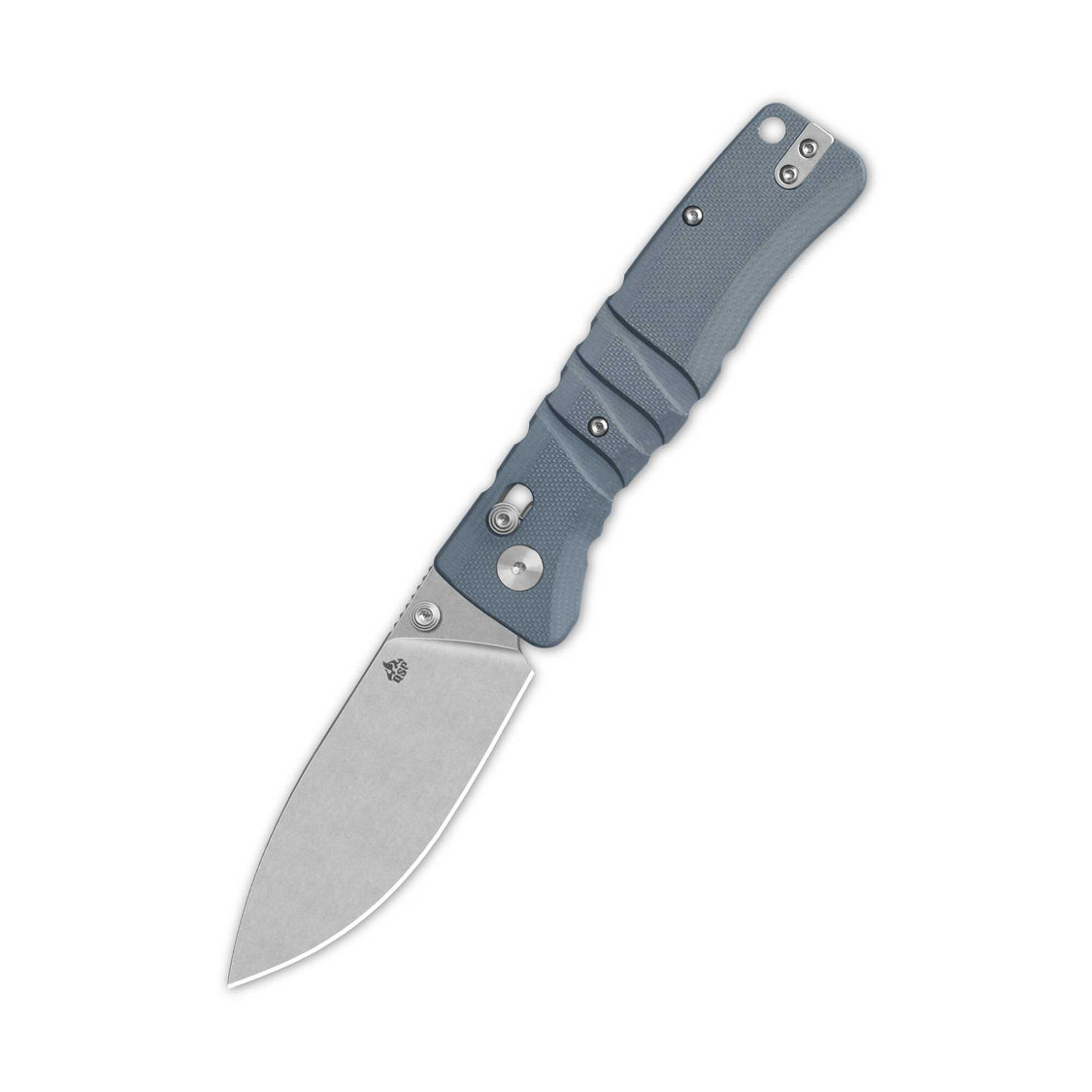 QSP Ripley Glyde Lock Pocket Knife Stonewash 14C28N Blade Gray G10 Handle