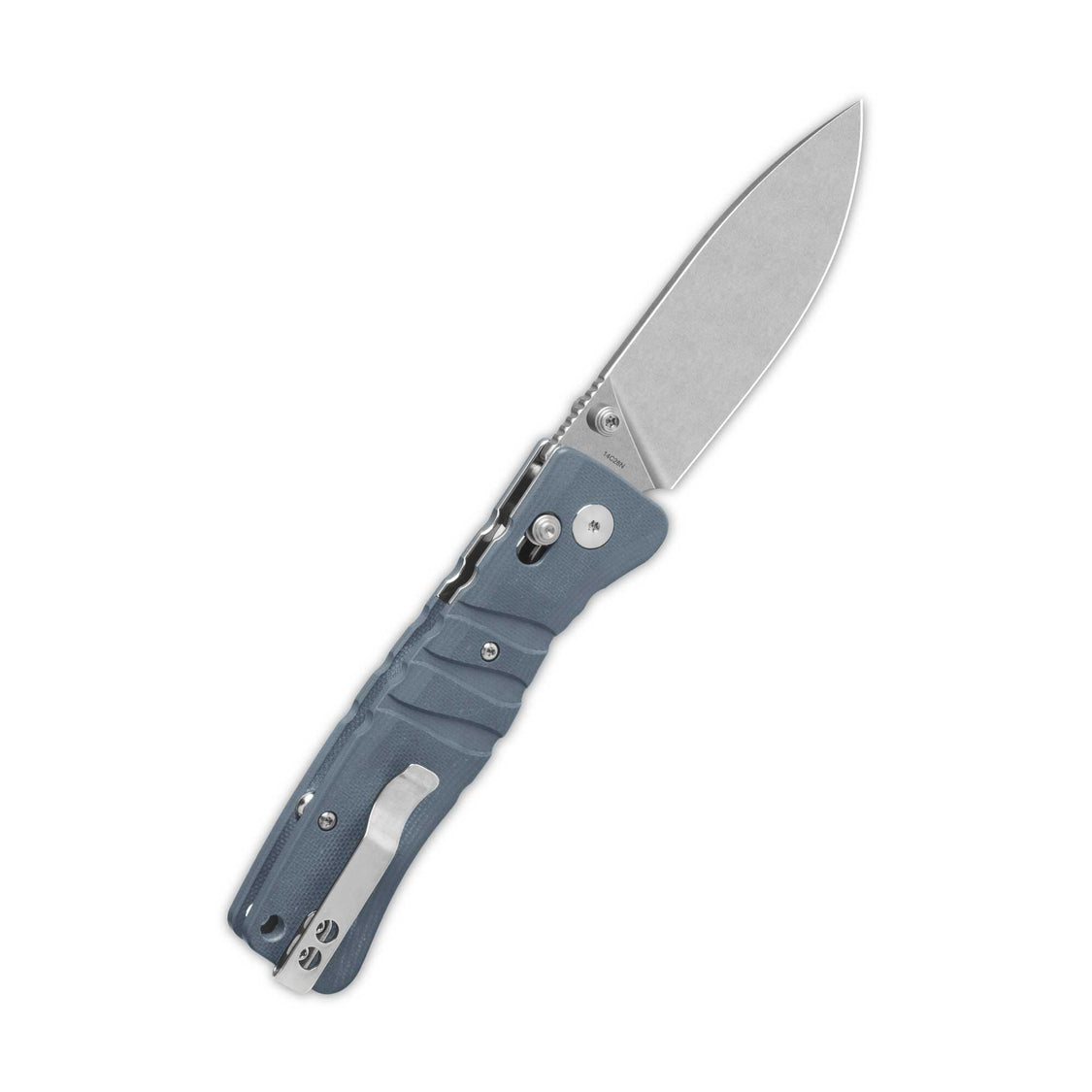 QSP Ripley Glyde Lock Pocket Knife Stonewash 14C28N Blade Gray G10 Handle