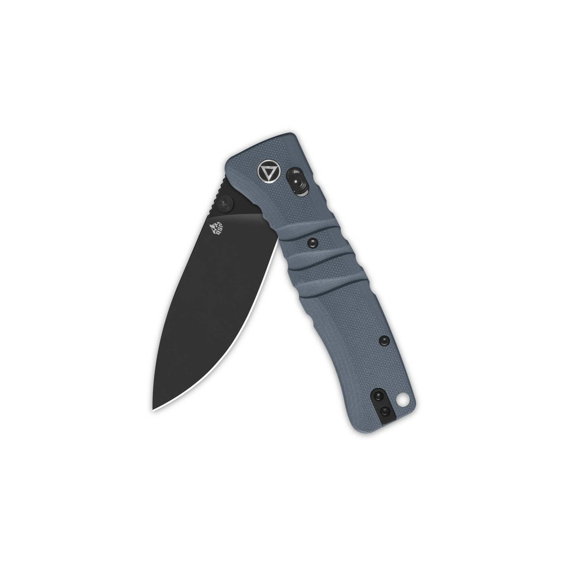 QSP Ripley Glyde Lock Pocket Knife Black 14C28N Blade Gray G10 Handle