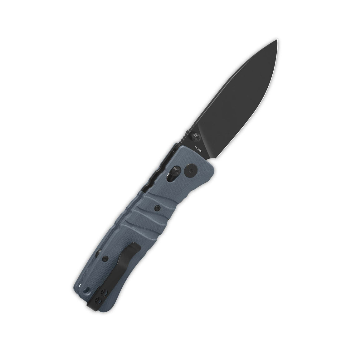 QSP Ripley Glyde Lock Pocket Knife Black 14C28N Blade Gray G10 Handle