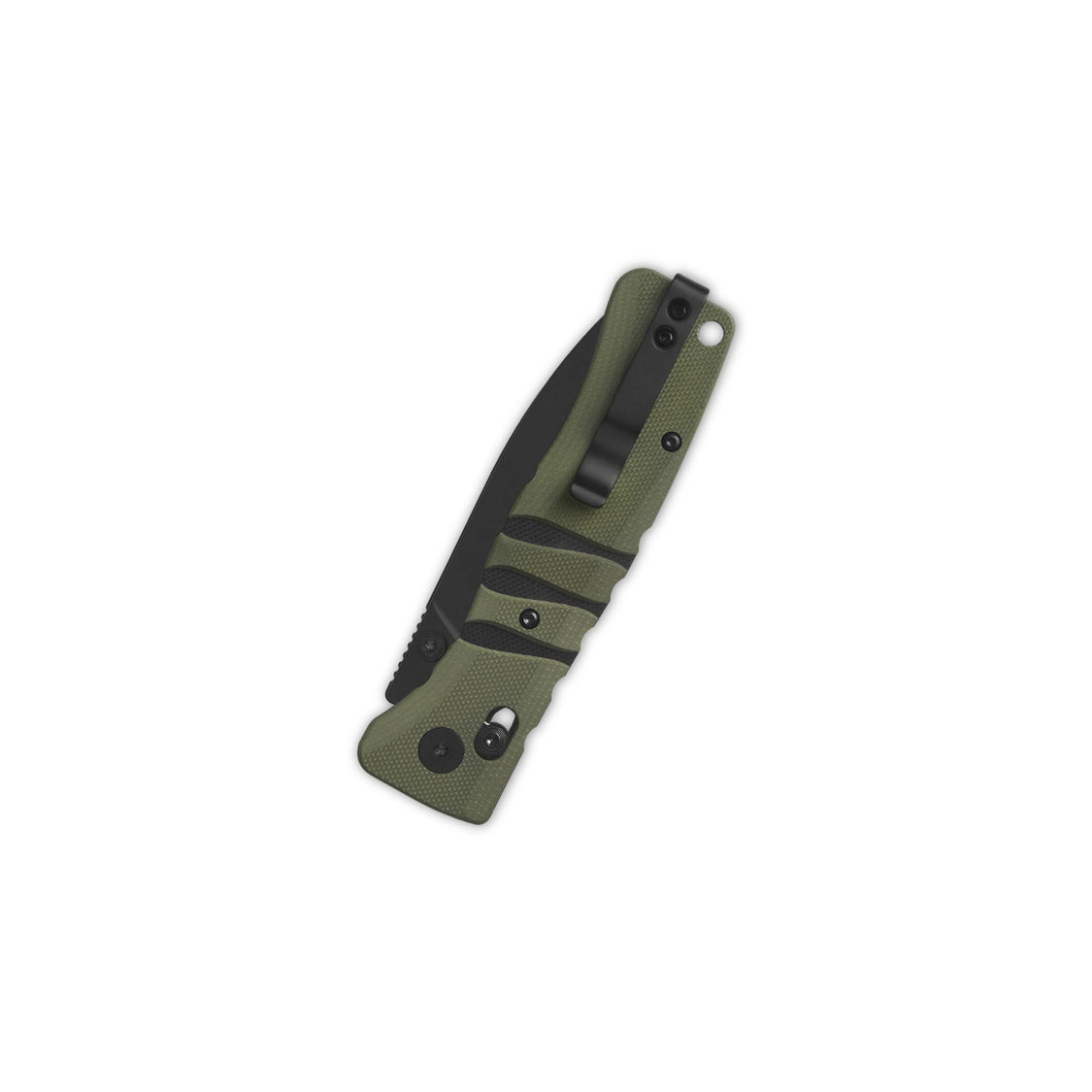 QSP Ripley Glyde Lock Pocket Knife Black 14C28N Blade Green/Black G10 Handle