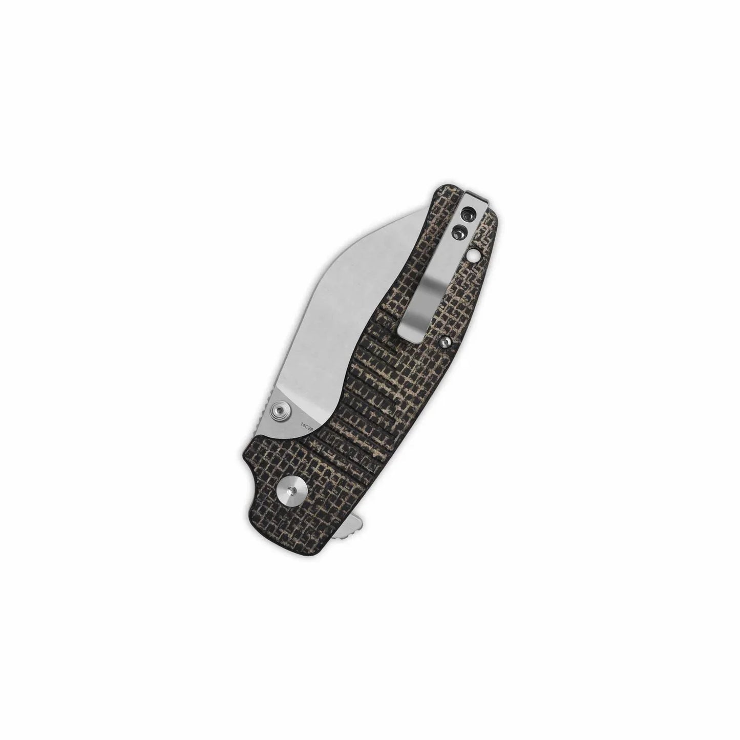 QSP Chefmaster 3.20" 14C28N Brown coarse micarta QS163-C1