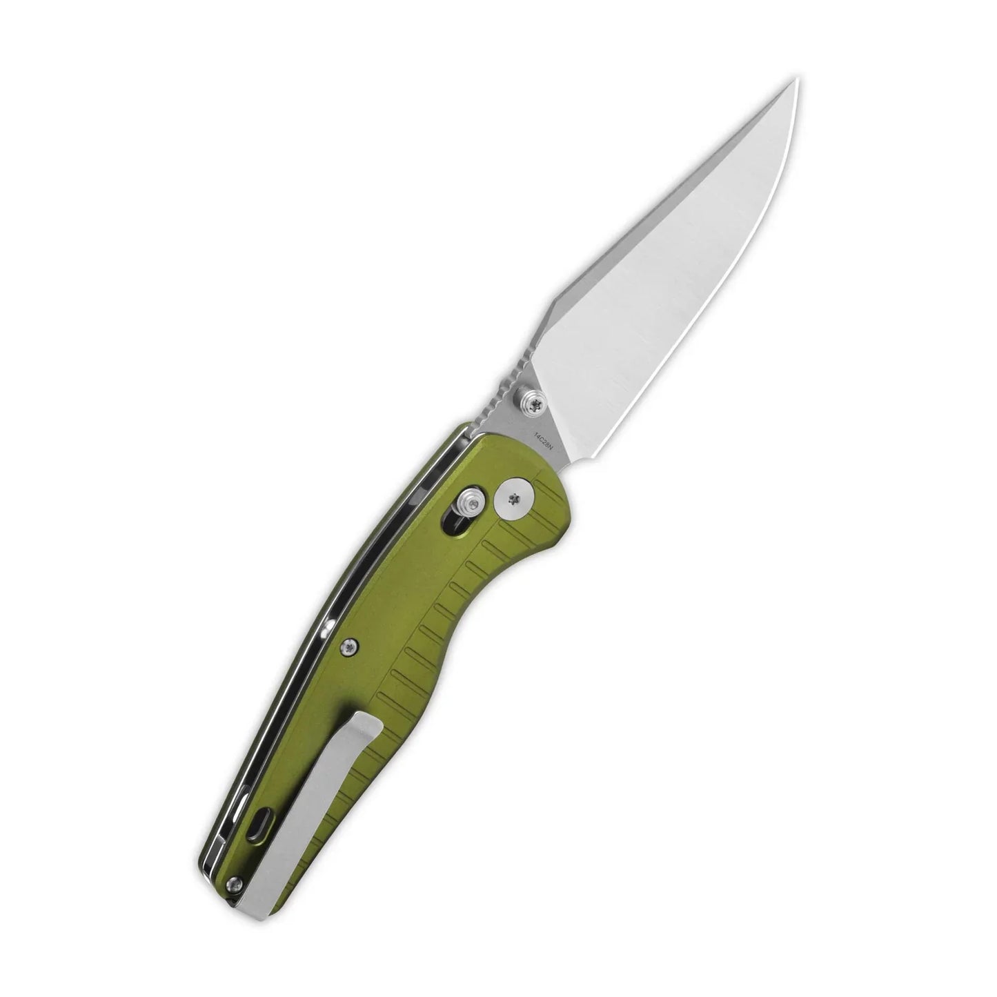 QSP Reptile - 3.35" 14C28N Blade OD Green Aluminium Handle - (QS165-B1)