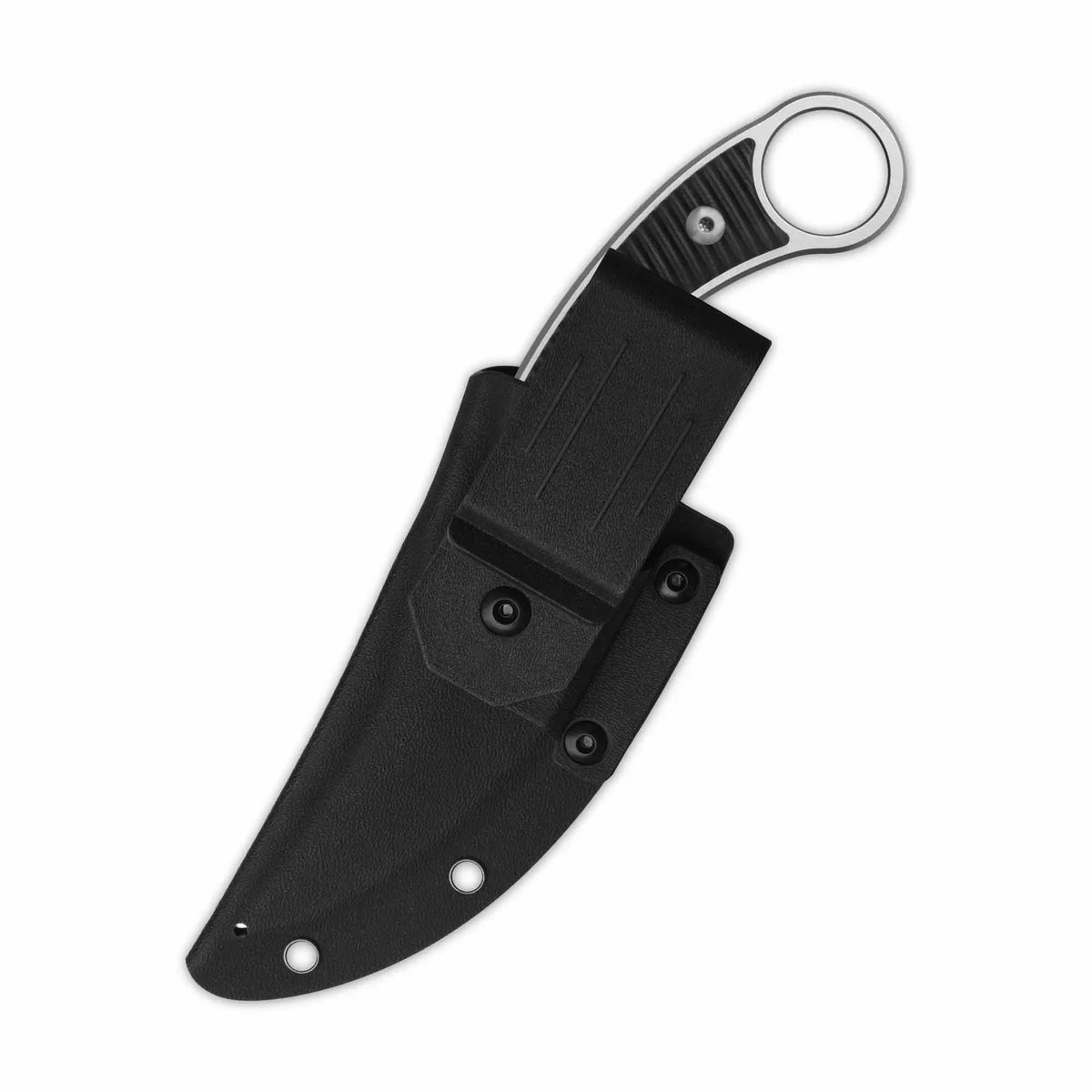QSP Viper QS166-A1 – black G10 handle scales on full-size 10Cr15MoV fixed blade