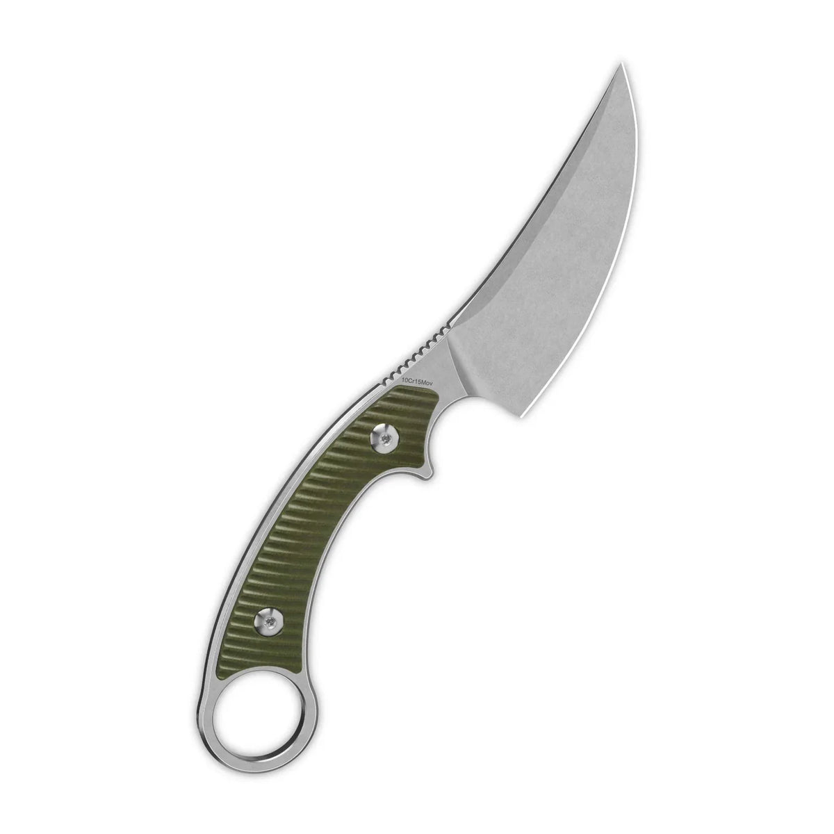 QSP Viper QS166-B1 – OD green G10 handle scales on full-size 10Cr15MoV fixed blade